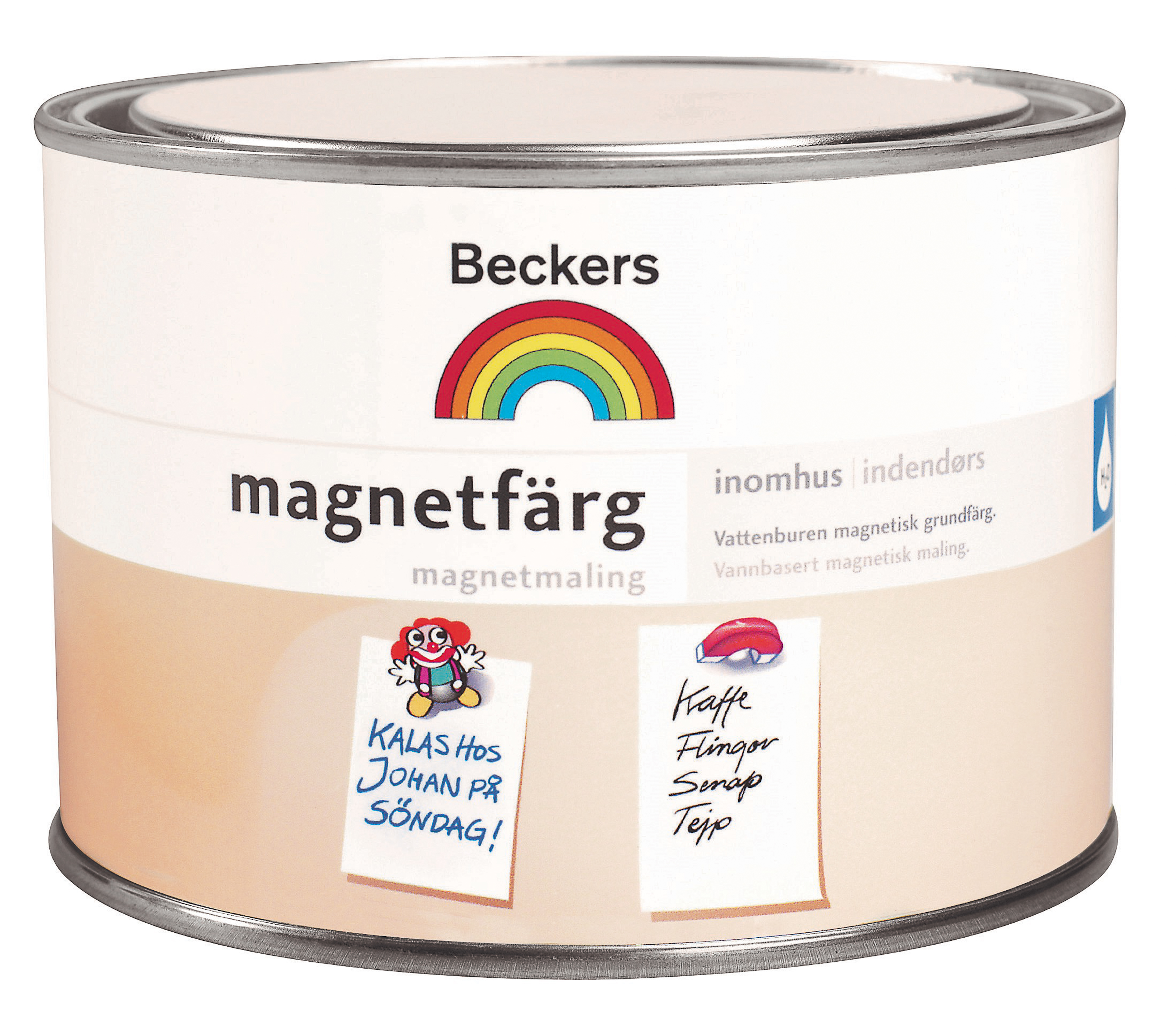 BECKERS MAGNETMALING:&nbsp;En vanntynnbar maling som gj&oslash;r at magneter f&aring;r feste p&aring; den malte flaten. Overmales med tavlemaling for &aring; f&aring; en magnetisk tavleoverflate.