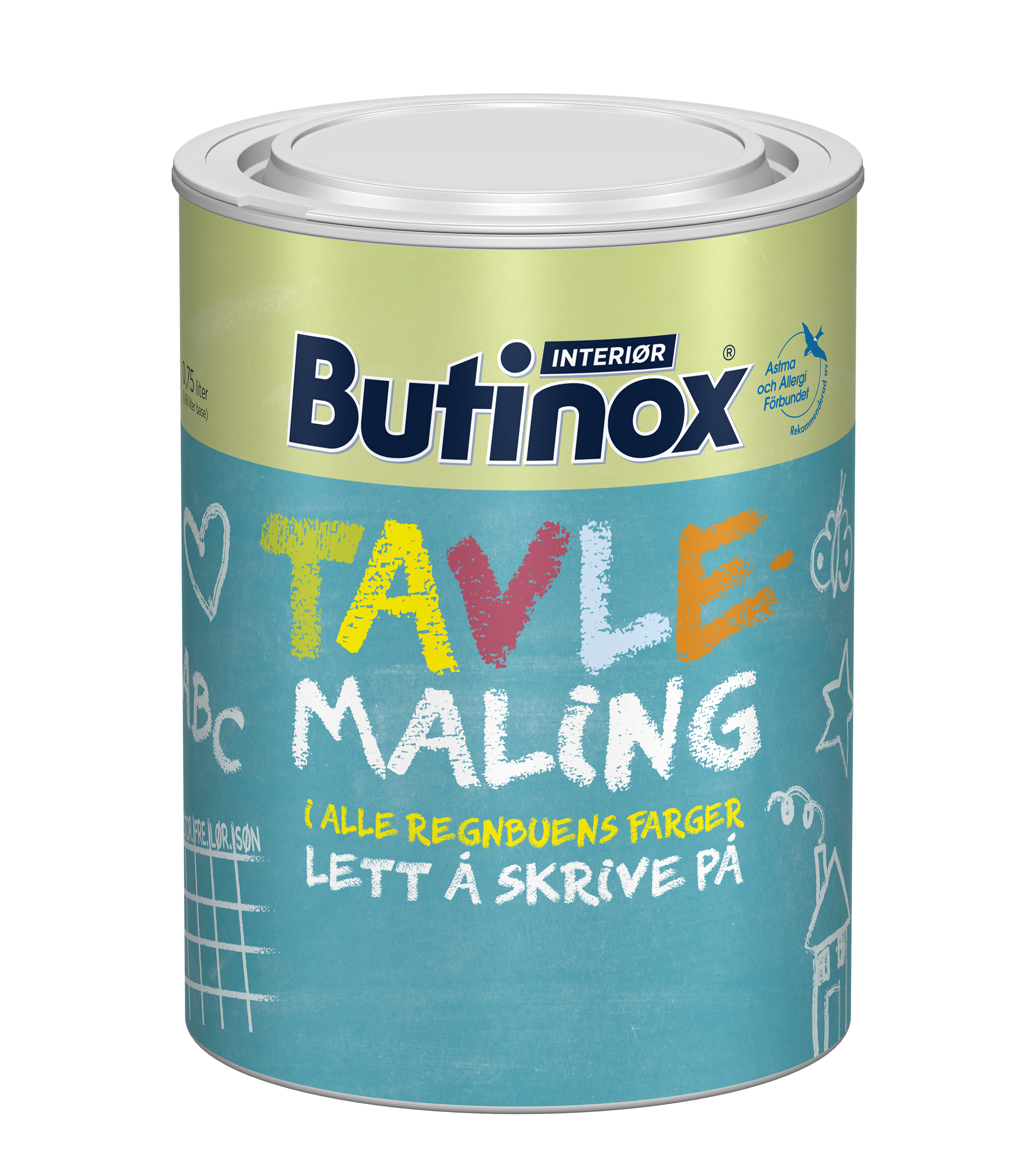 BUTINOX INTERI&Oslash;R TAVLEMALING:&nbsp;En vannbasert, allergivennlig og spesialutviklet matt maling. Gir en slitesterk overflate som er lett &aring; skrive p&aring;.