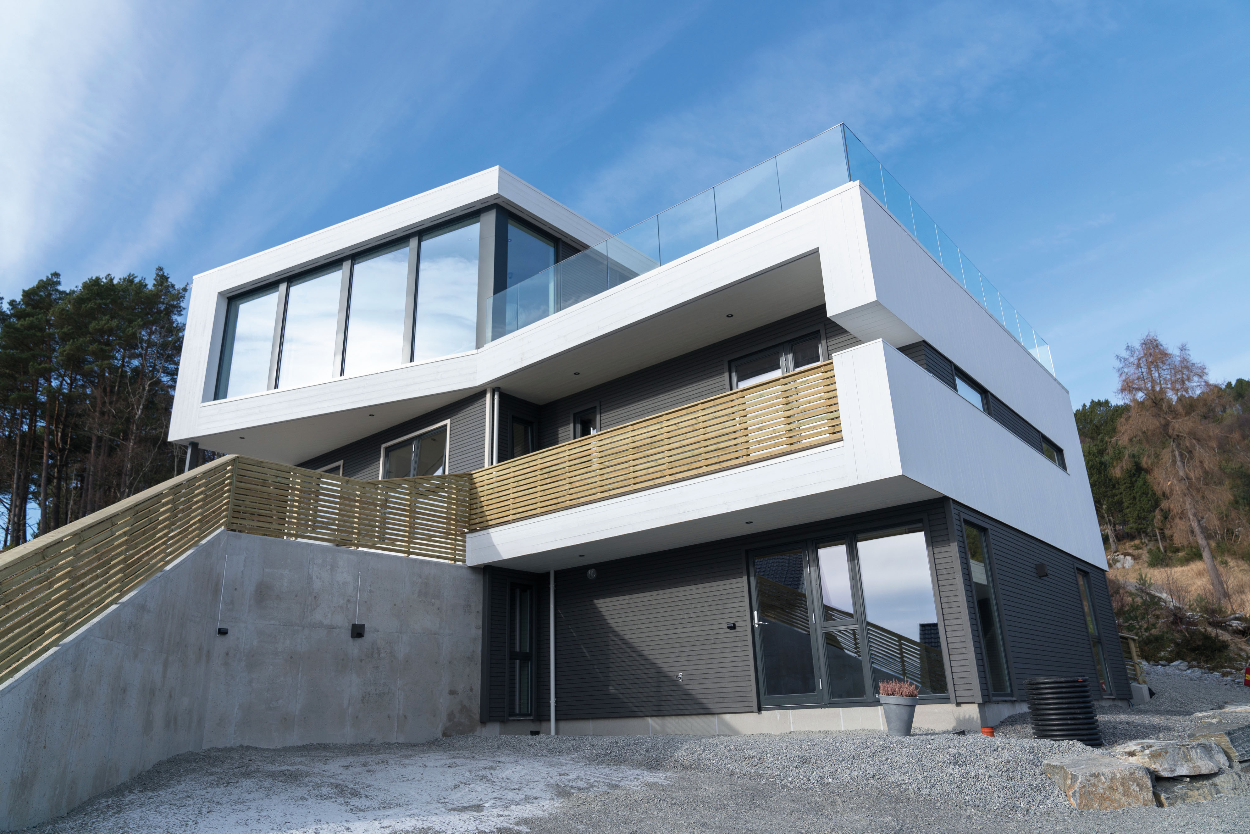 Funkishus med matt maling