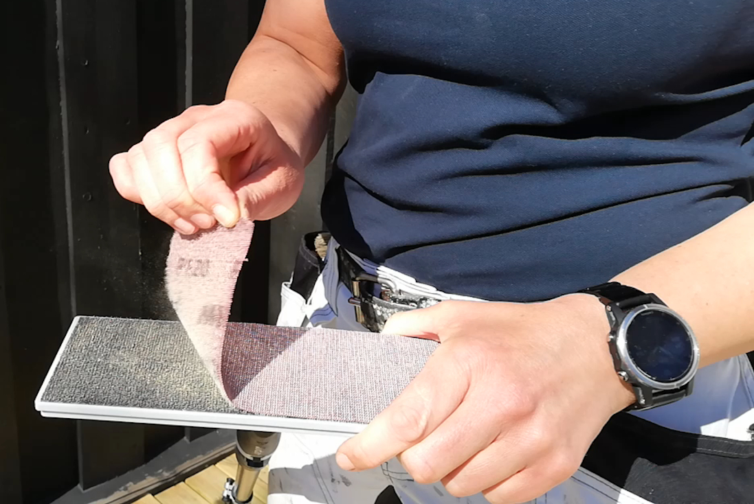 slipebrett med borrelås