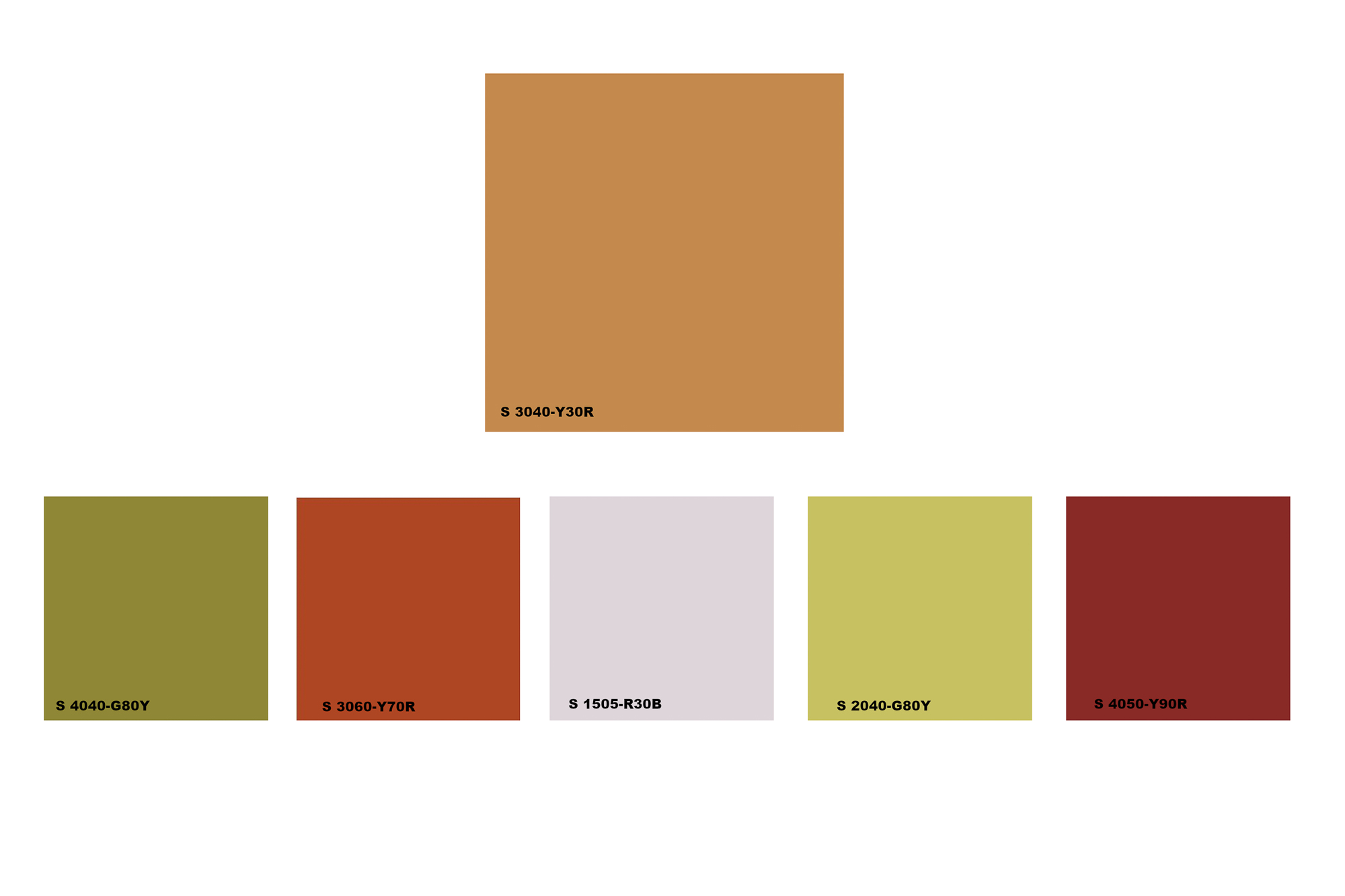 palett med terracotte og grønt 