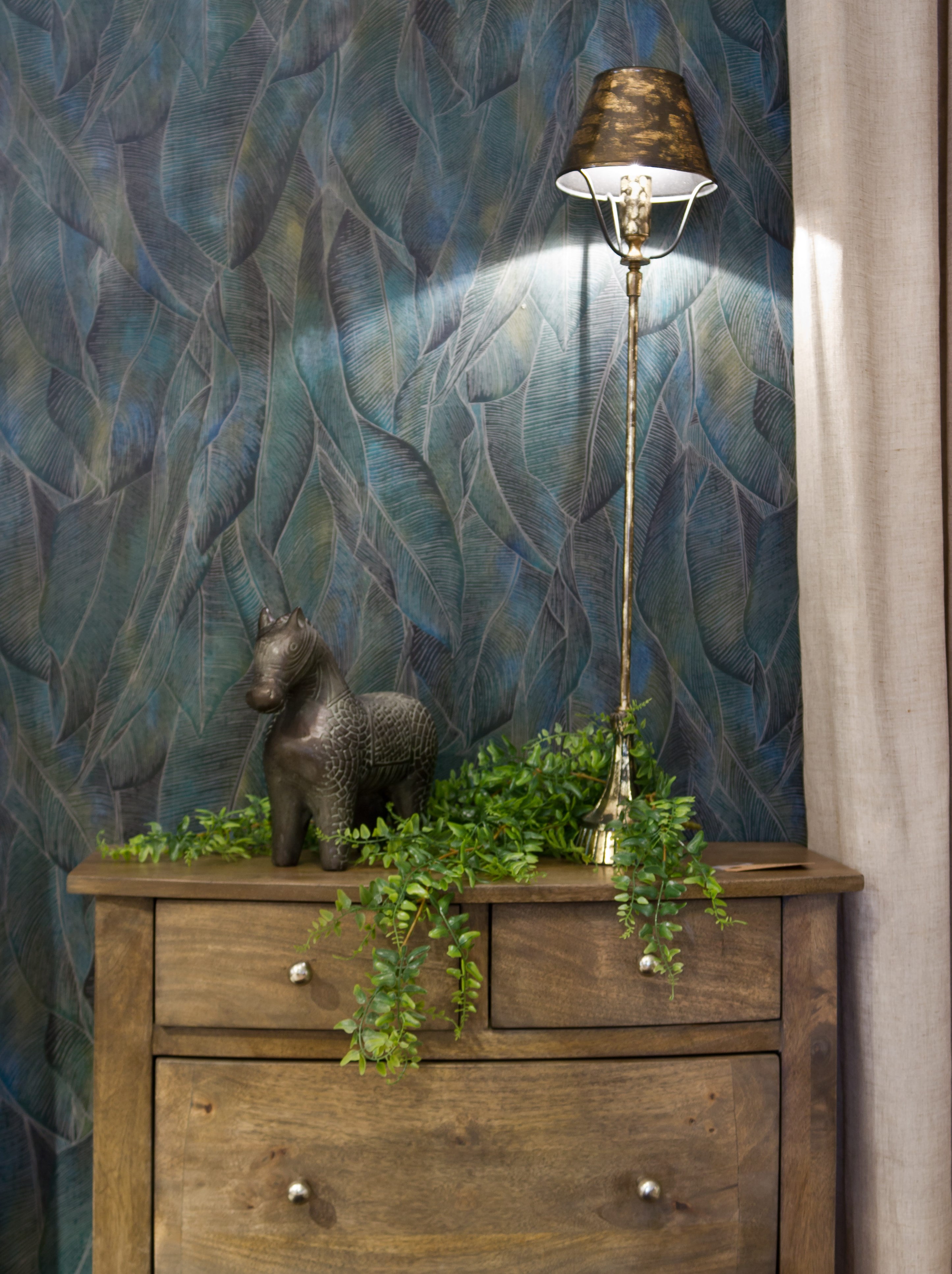 Elegant blått interiør