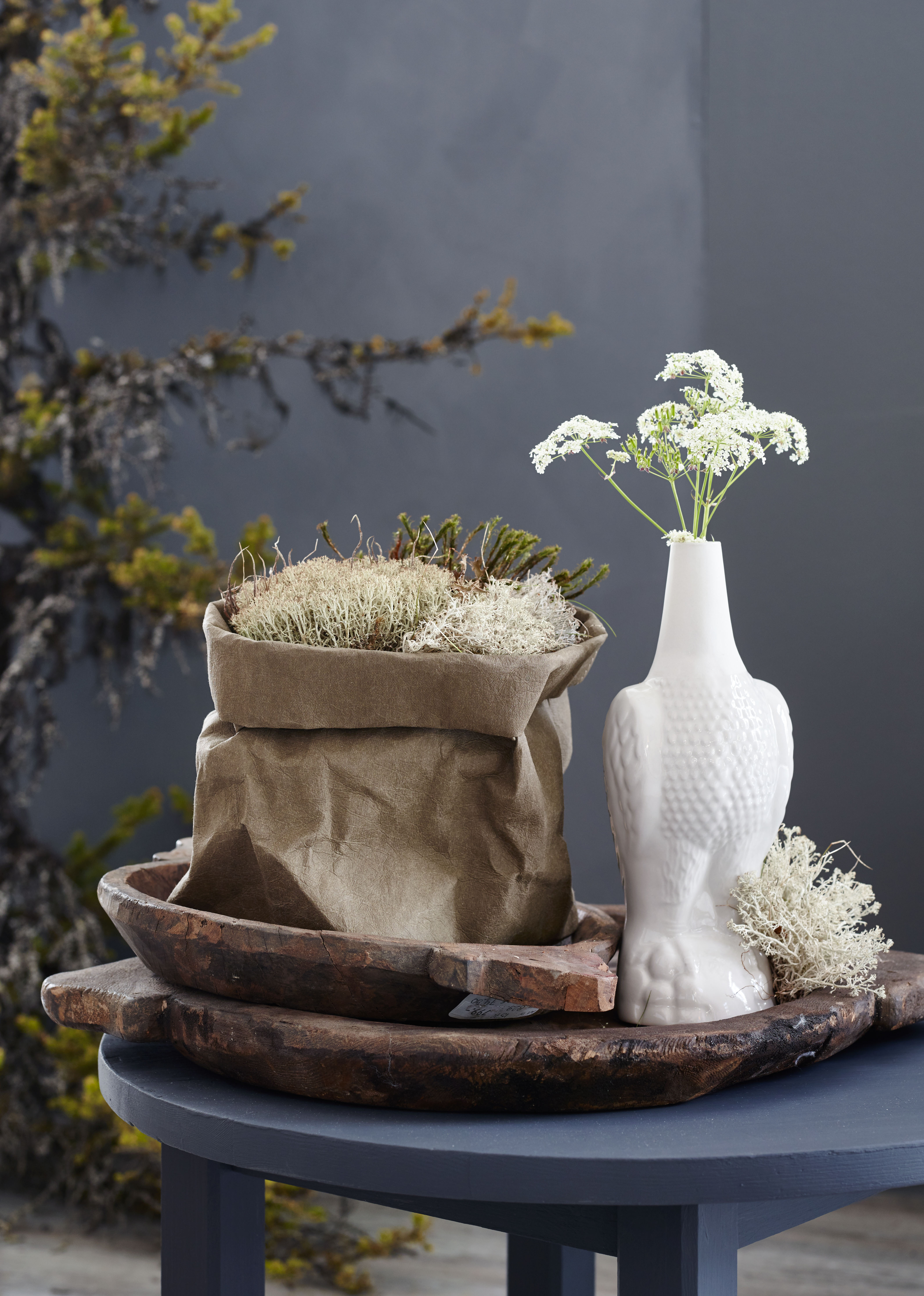 Rustikt og landlig blått interiør