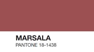 Marsala er &aring;rets farge fra Pantone.