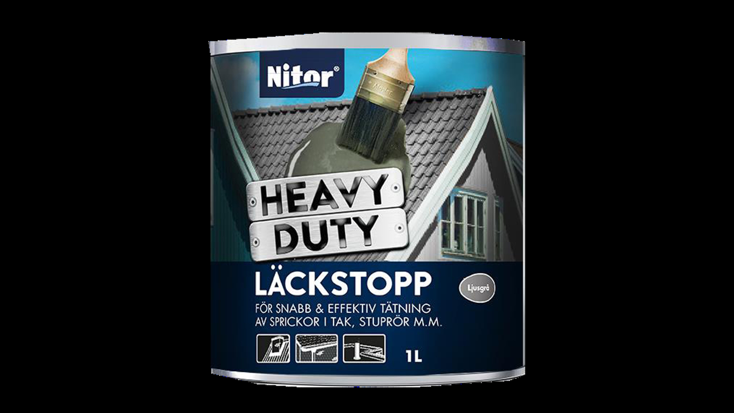 Elastisk masse som tetter taket