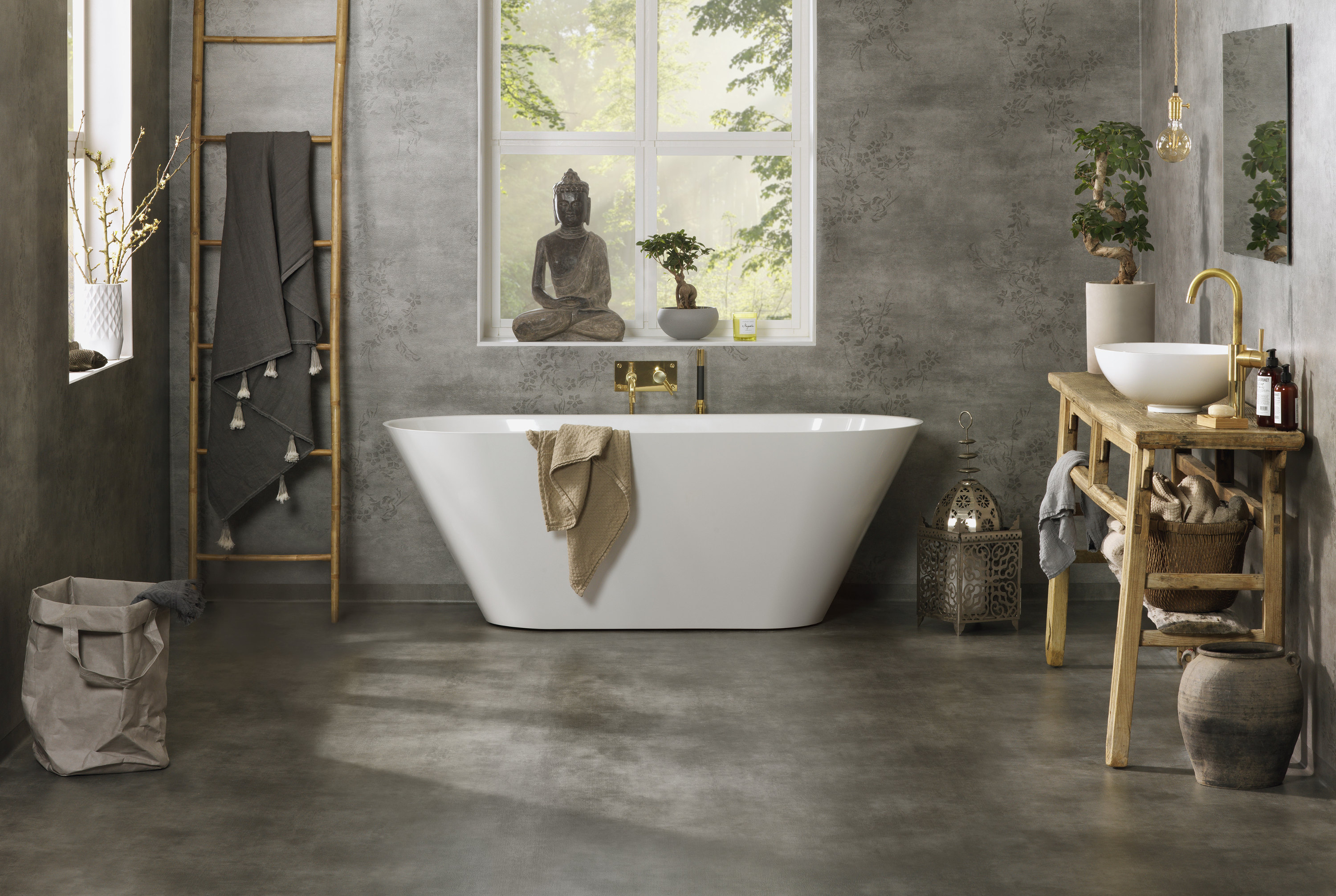 Vinyl på gulv og vegg