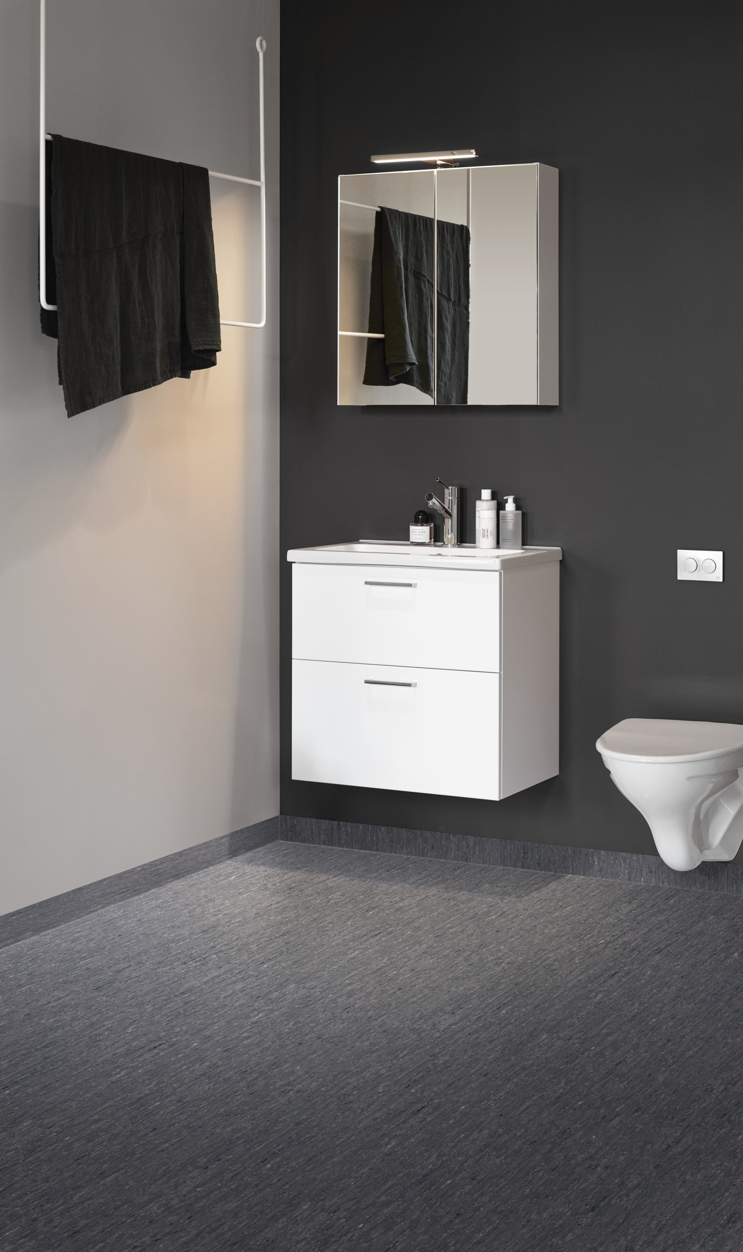 Tett med vinyl på badet