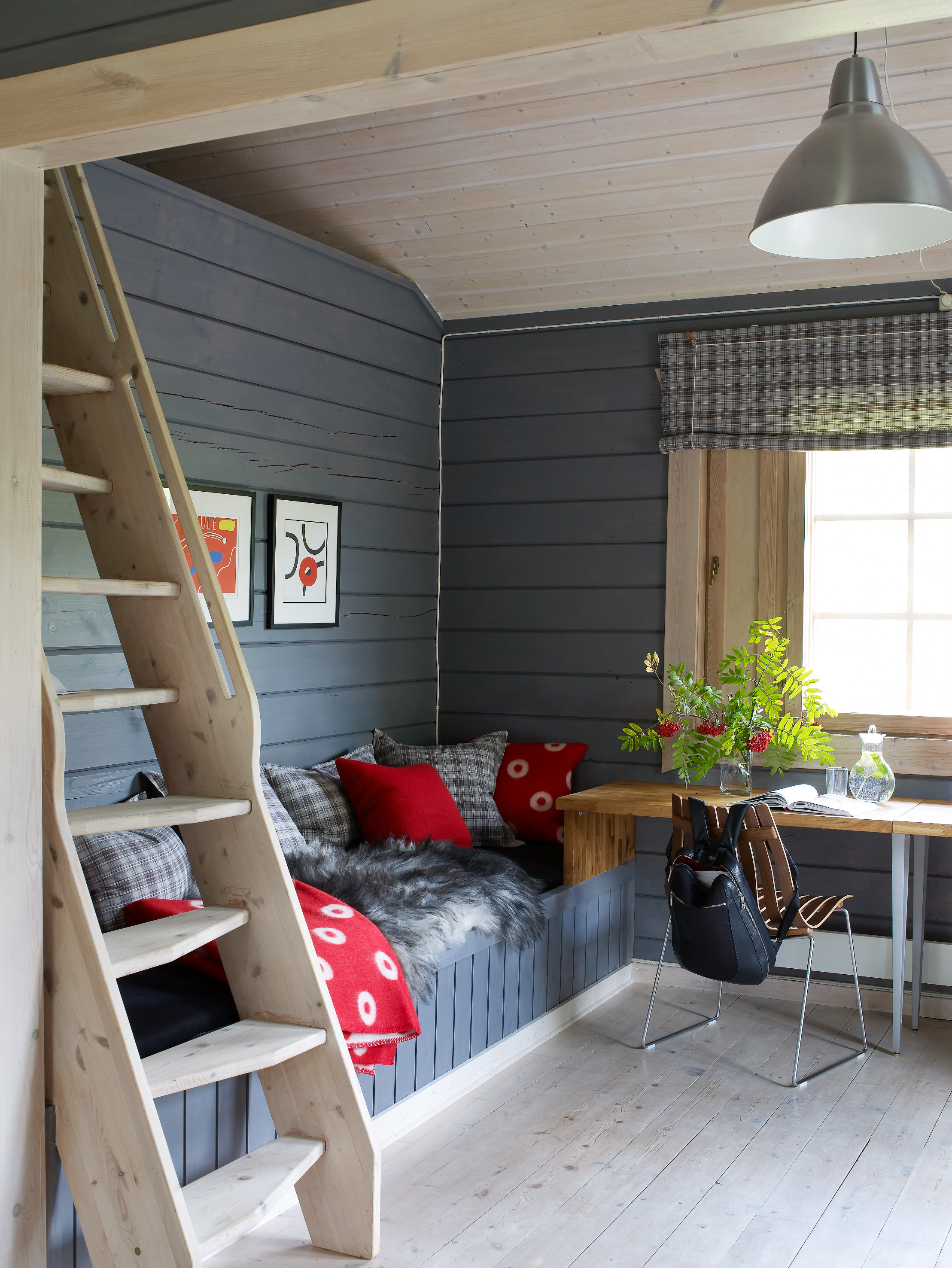 Et hyggelig hjørne, med fine, avstemte farger. 