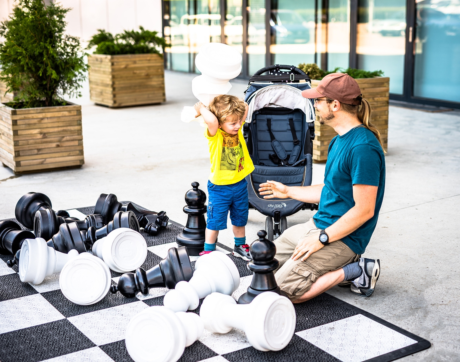 Plastfliser i mønster