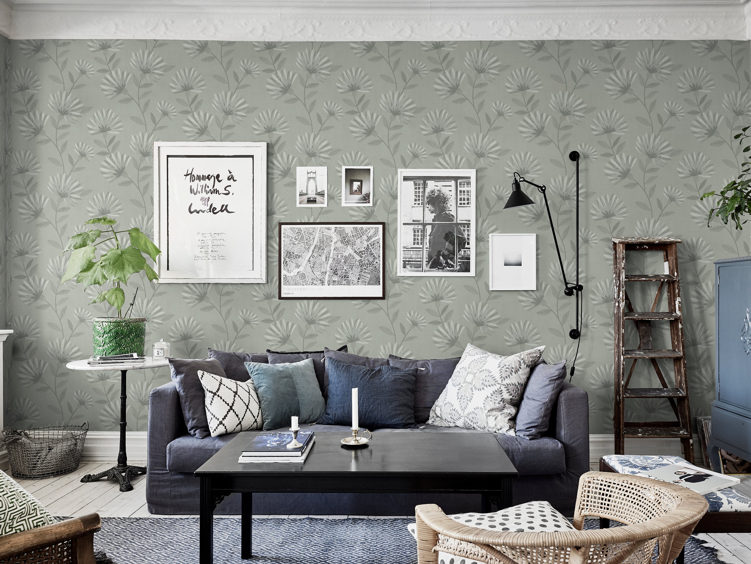 Tapet som matcher sølvgrønn