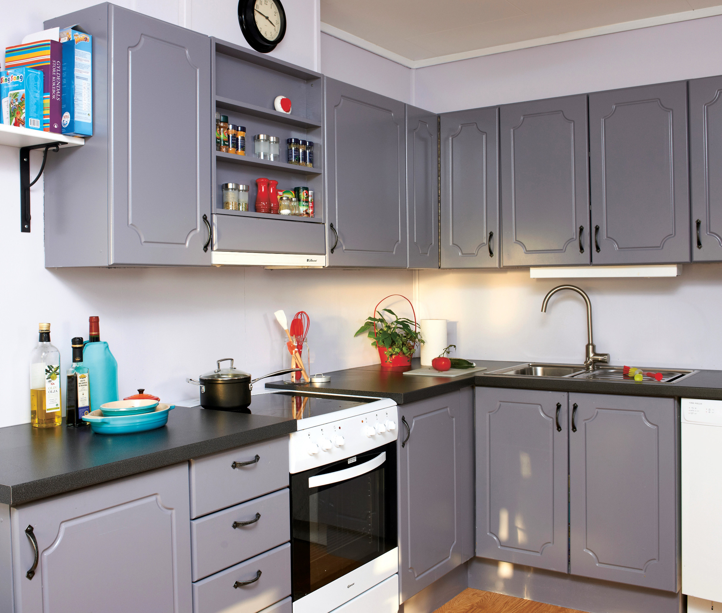 Grått kjøkken er flott!