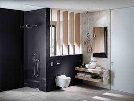 <b>DUSJDO:</b> Toalettet som rengjør deg med vann blir mer og mer populært også i Norge. Dusjtoalett i modellen AquaClean Tuma fra Geberit.
