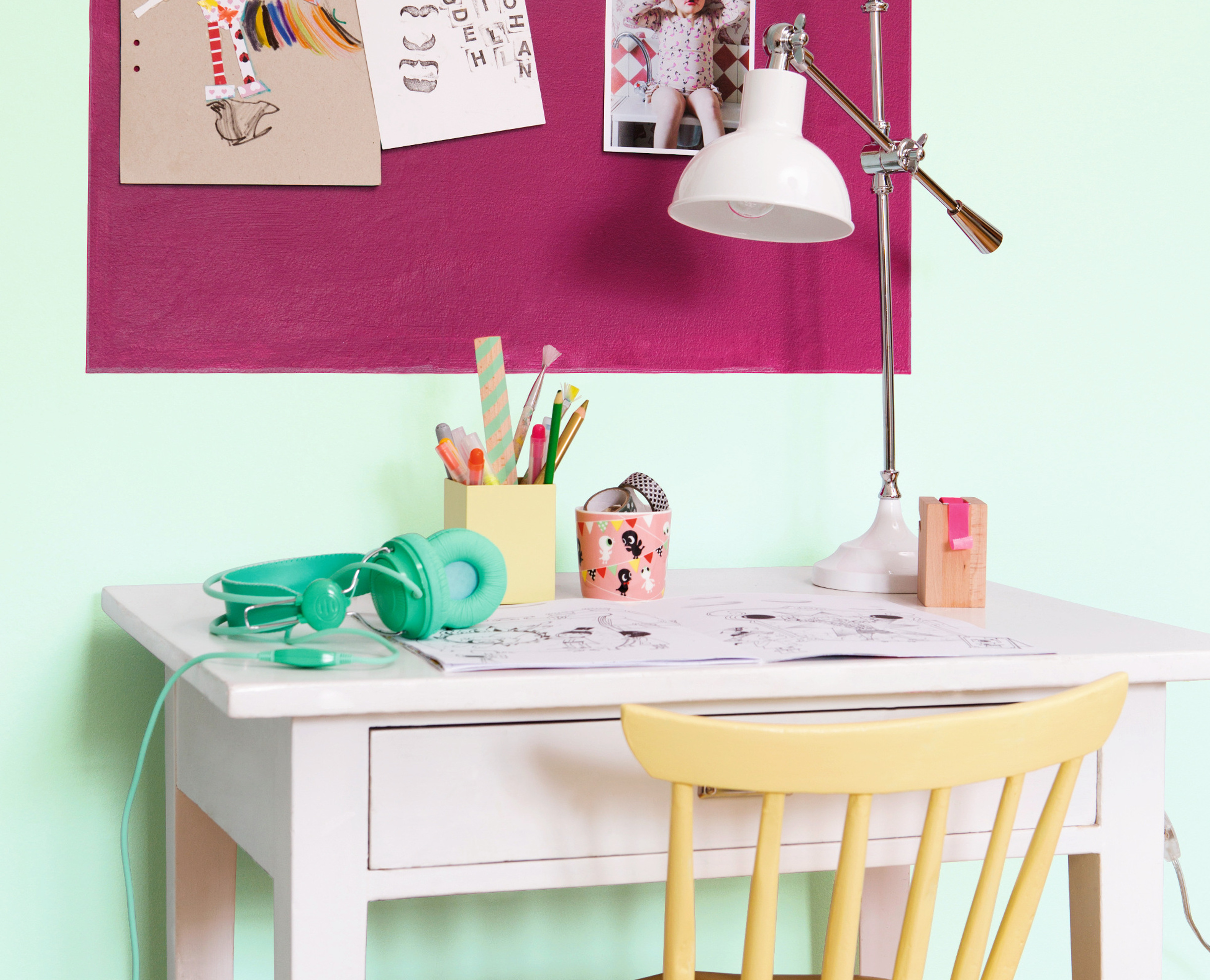 Fargerikt barnerom uten knallfarger