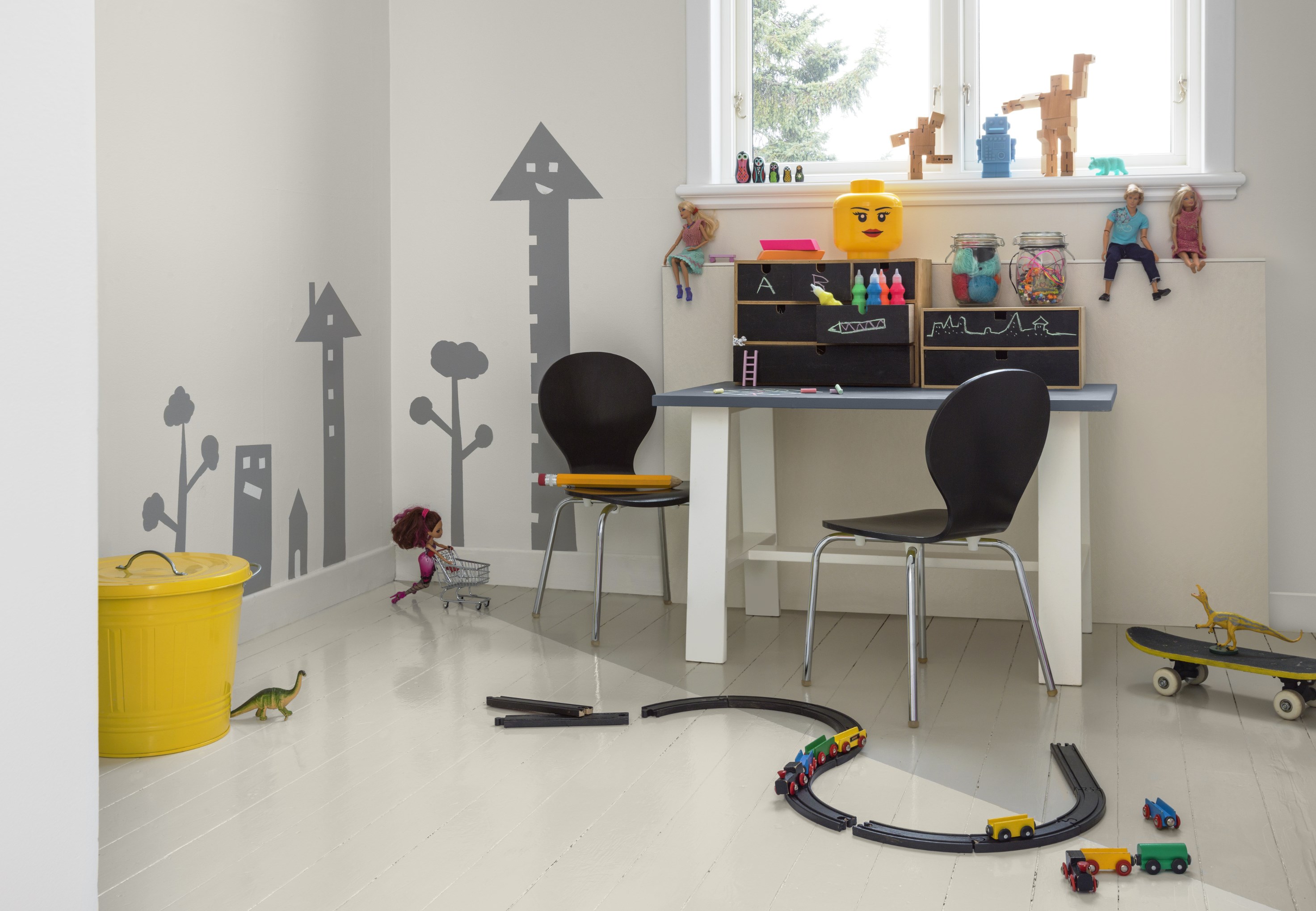 Male gulv på barnerom