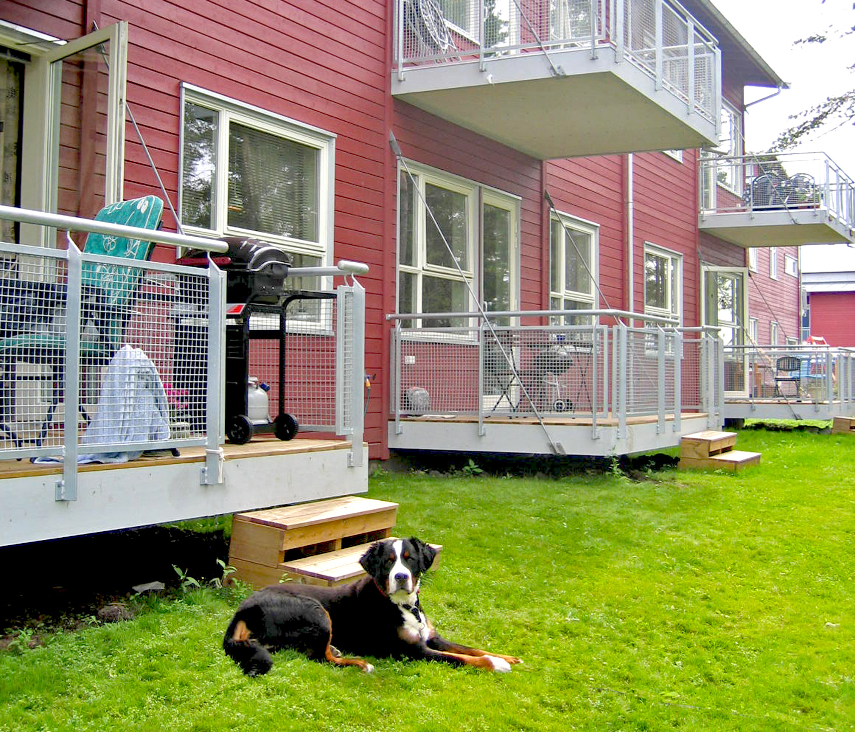 Boligblokken blir byggesett