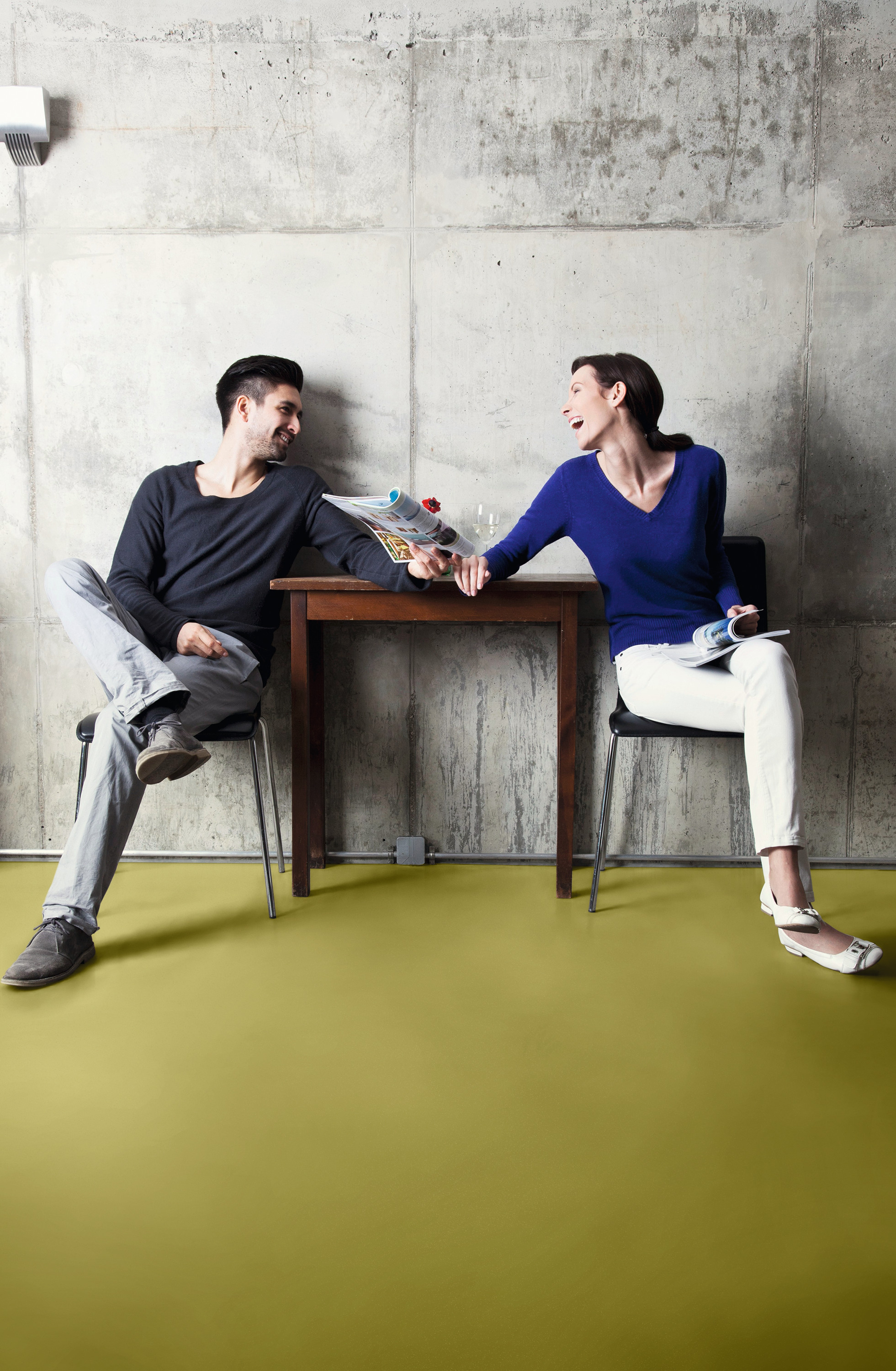 Ensfarget vinylbelegg