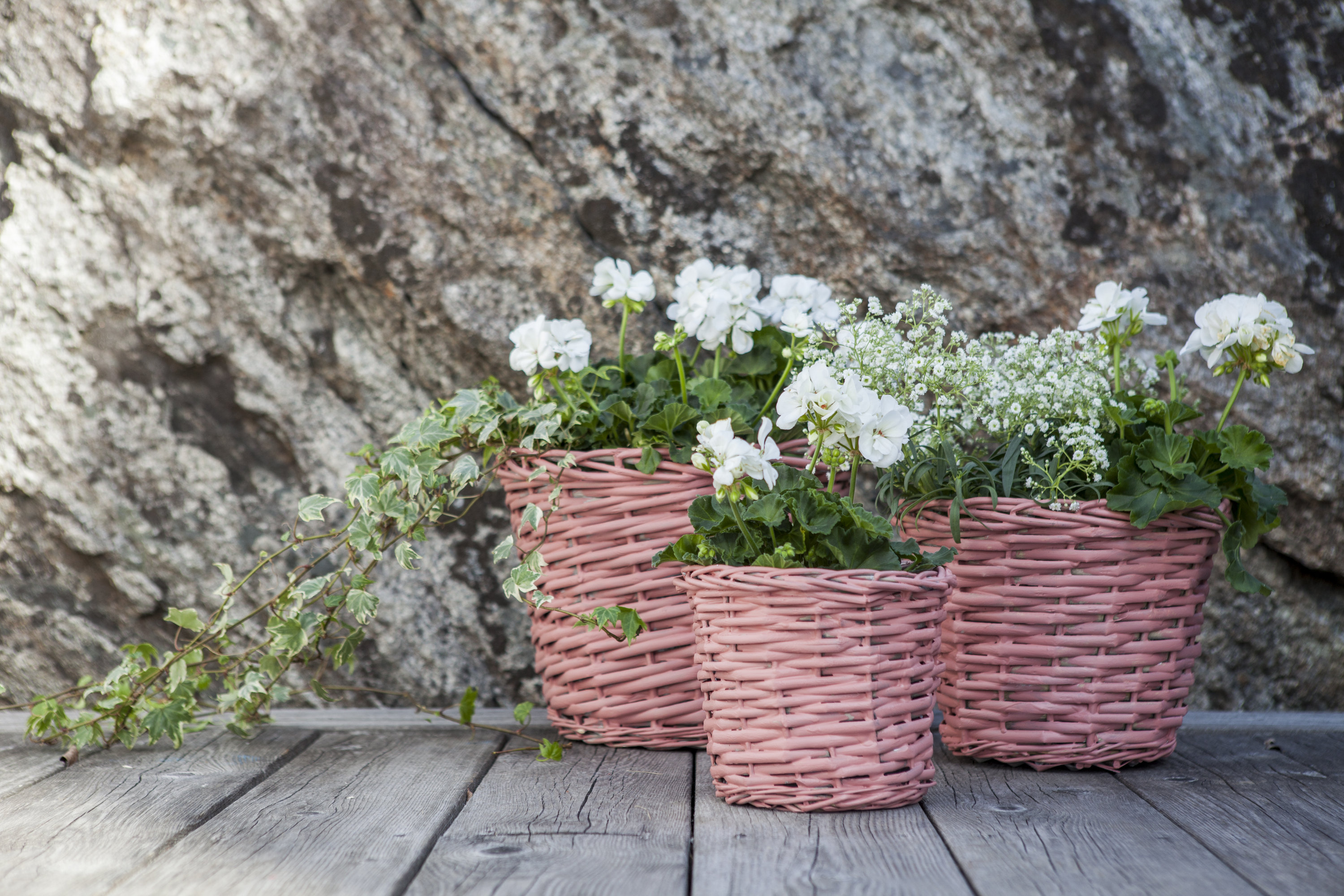 Sett farge på blomsterpottene