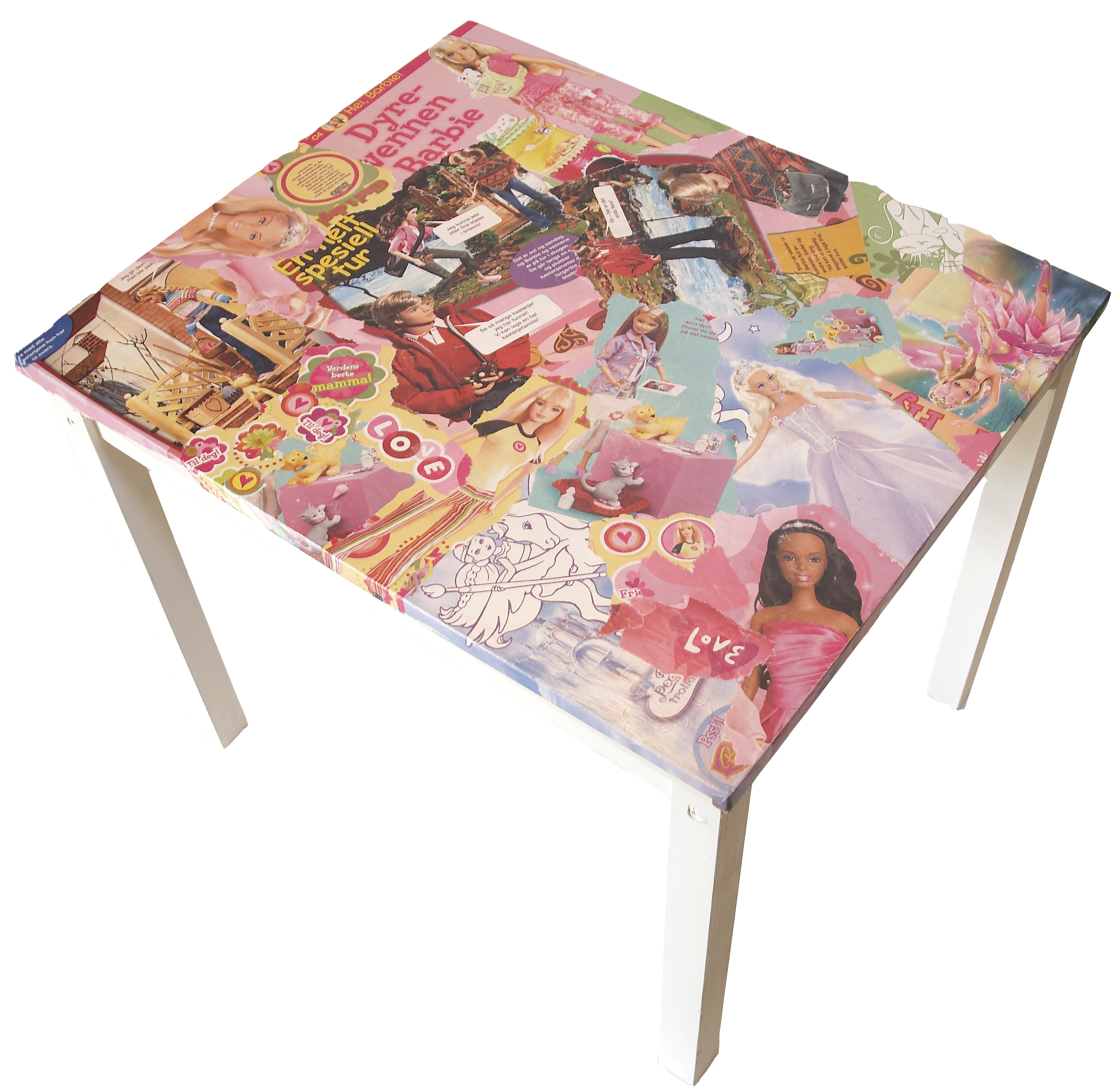 Lekent pikebord med Barbie-blader