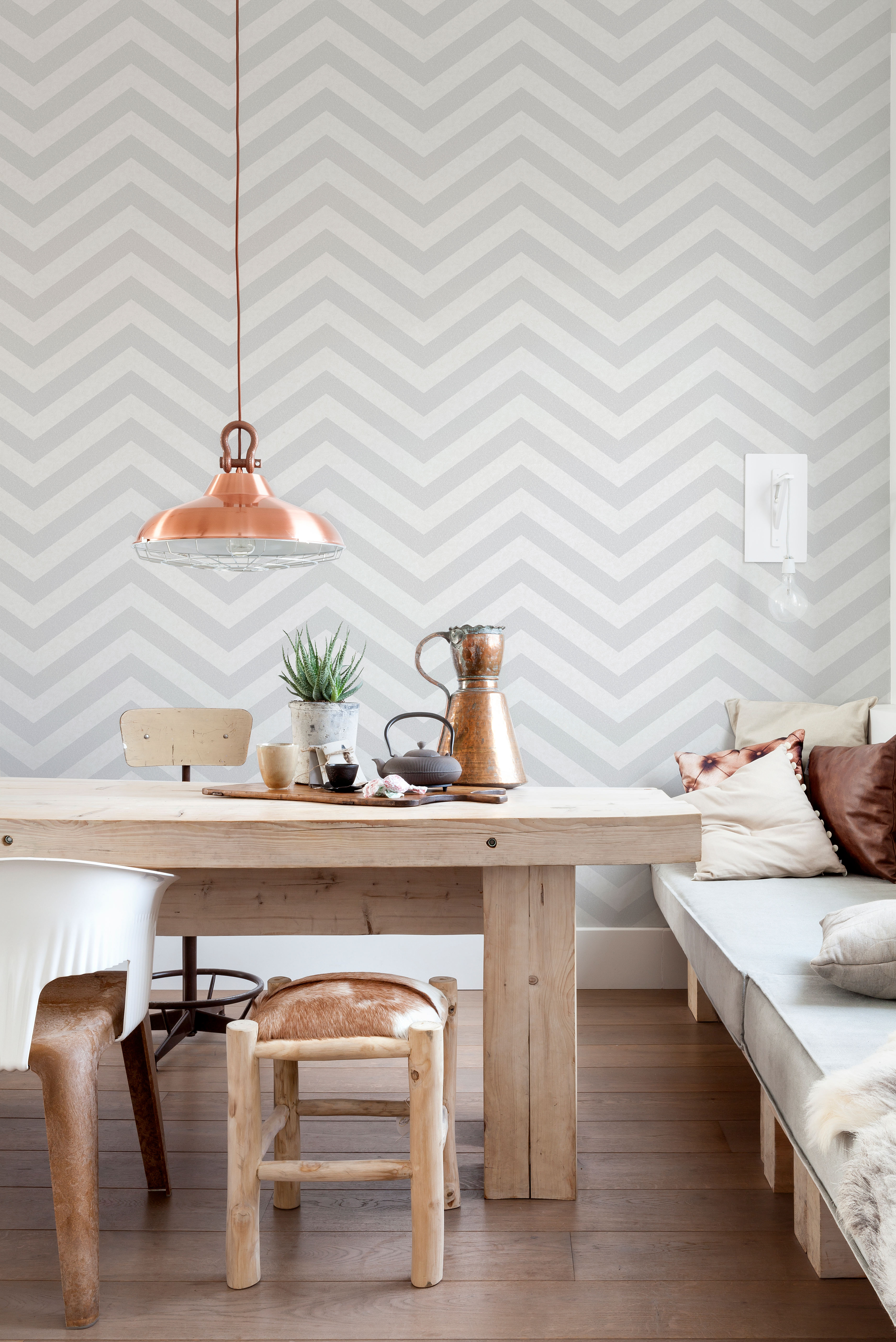 Vaskbarhet er et viktig tema når det kommer til tapet på kjøkken. Dette tapetet er fra Borges kolleksjon Art of living.