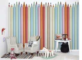 Fargerike blyanter fra Mr Perswall er trendy på barnerommet. Borge er leverandør av produktet.