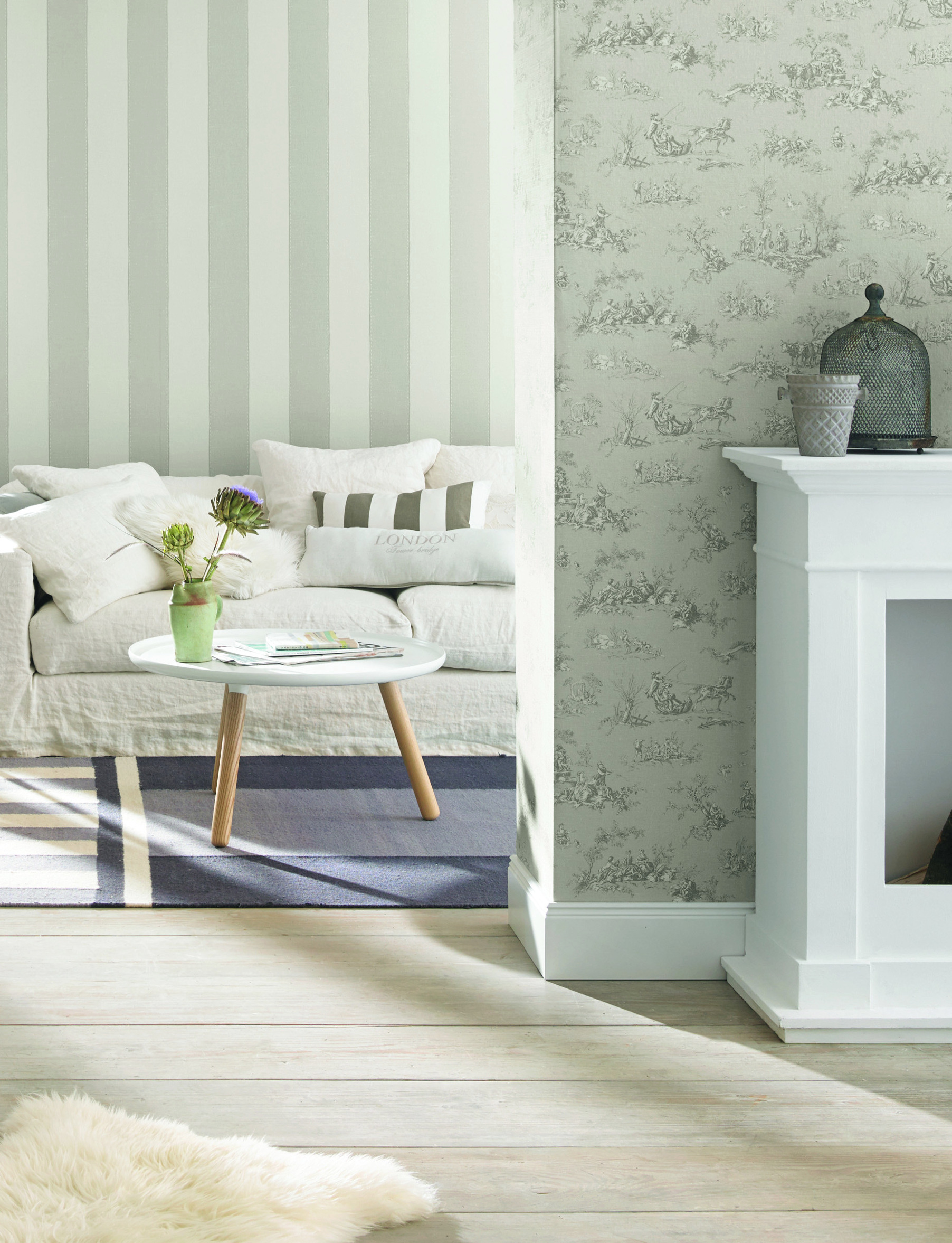 Tapetmiks kan gi rommet en fin balanse. 