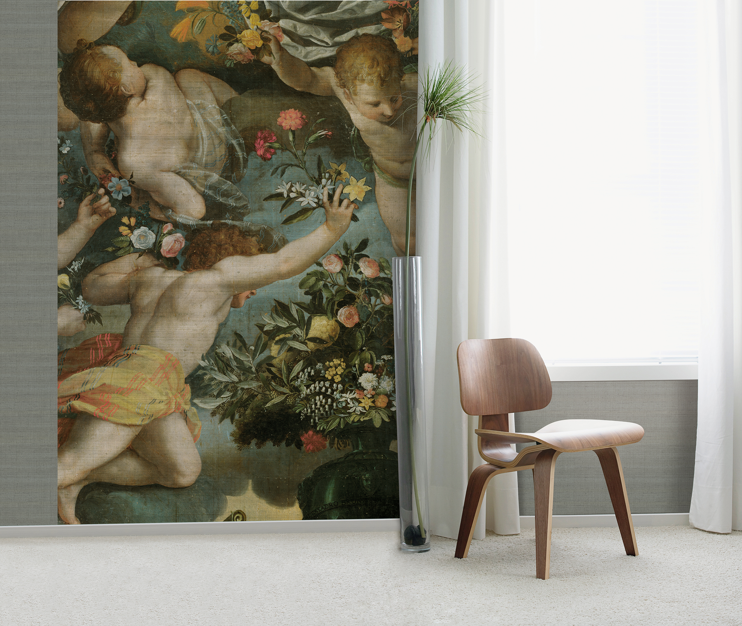 Rull kunsten på veggen