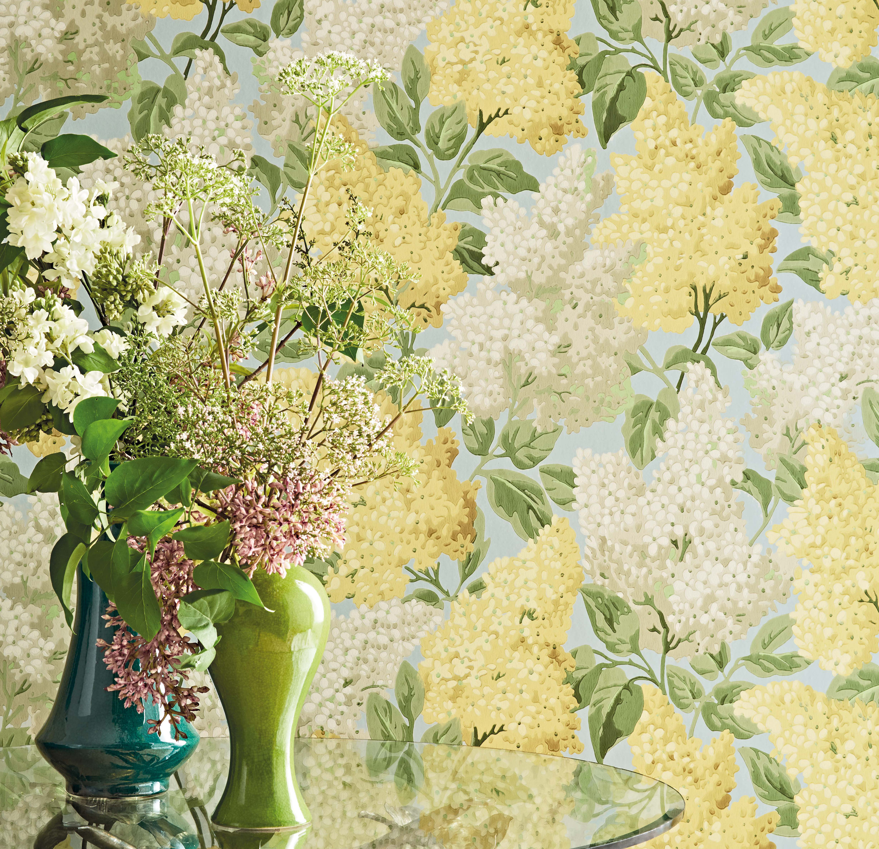 Botanisk, lyst tapet