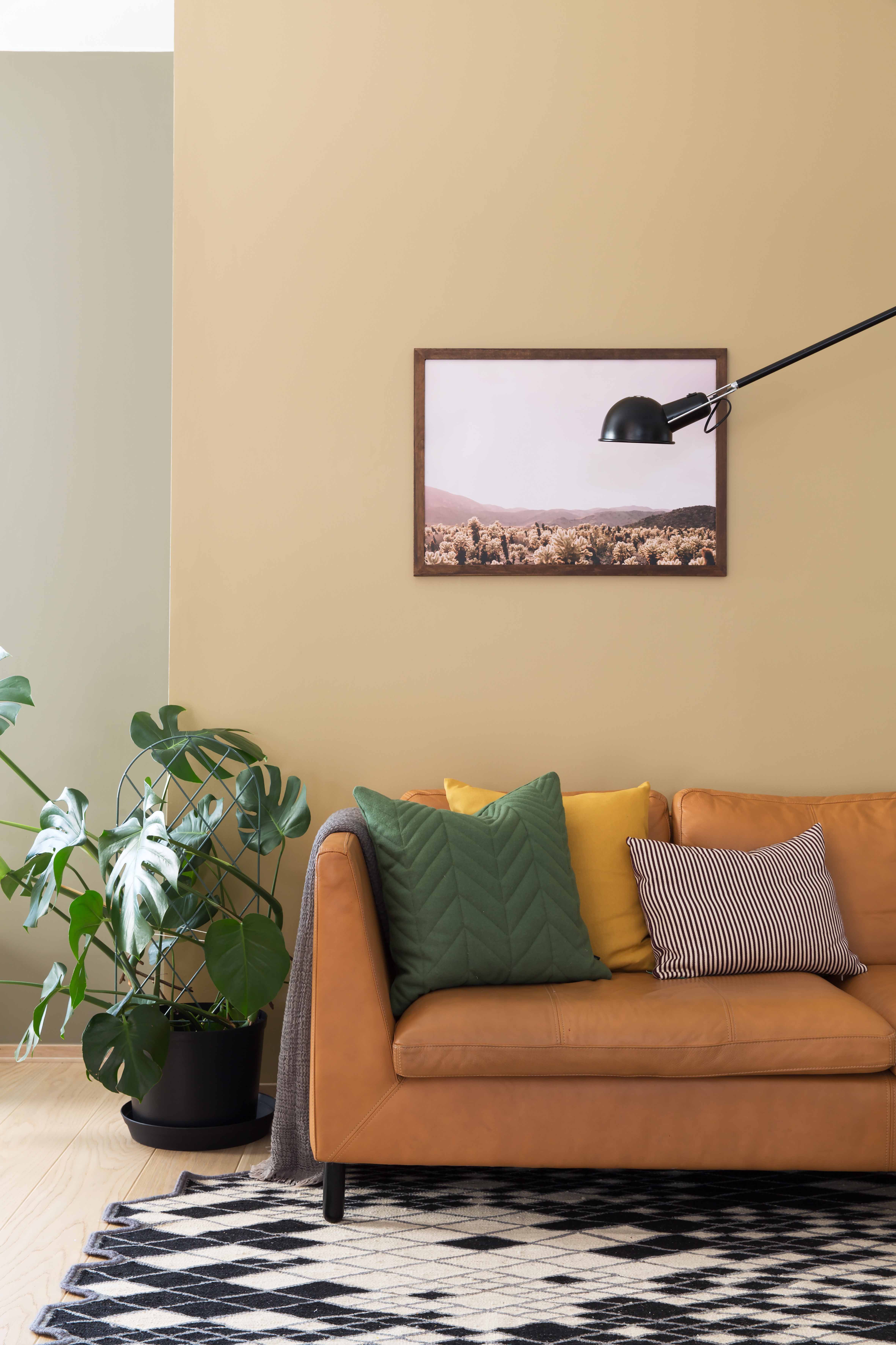 To ulike farger i stua