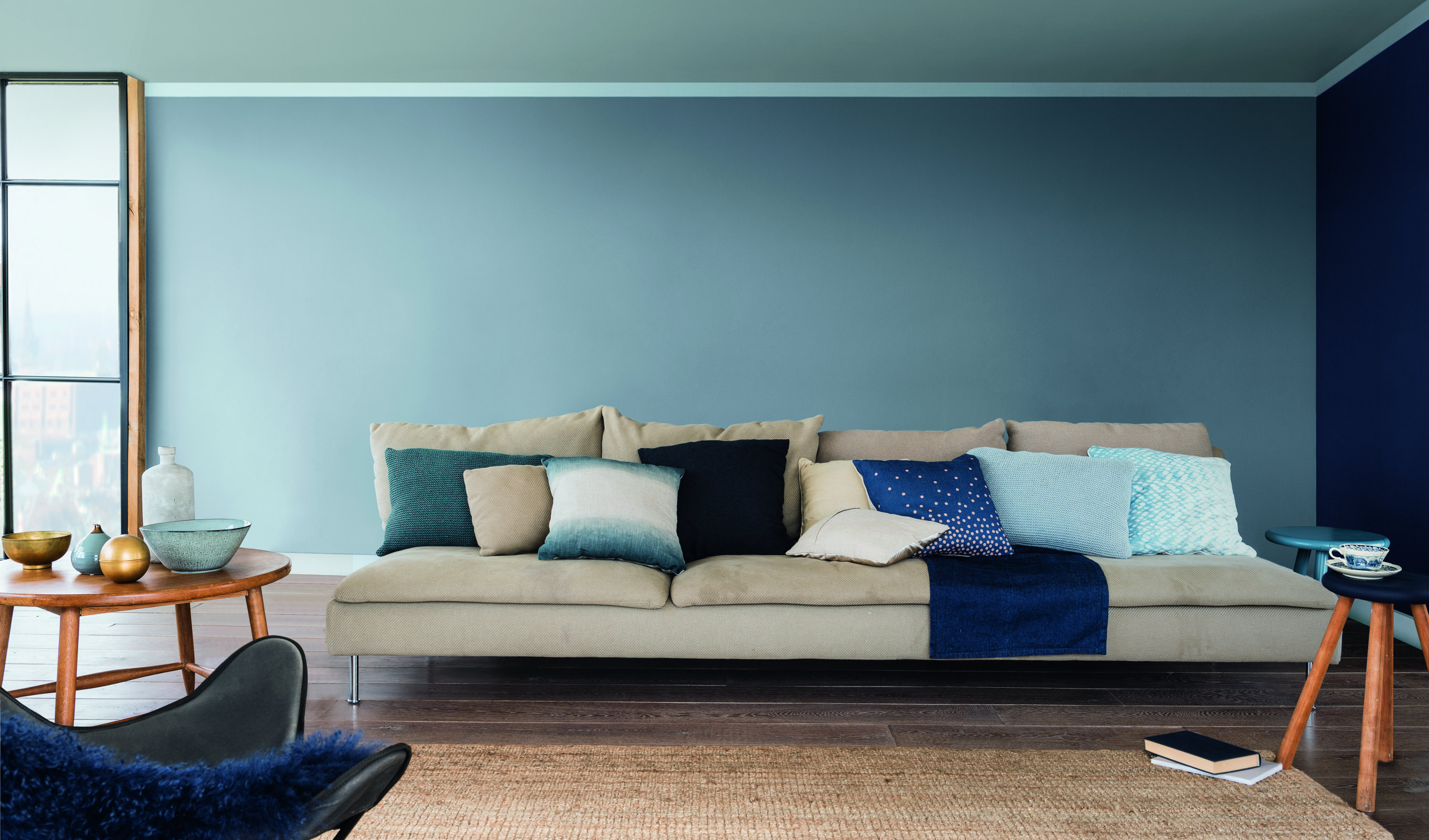 Blå dominans i interiøret