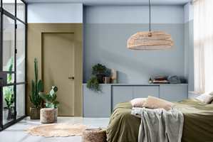SOVEROM: Blått og grønt er beroligende farger som passer godt i blant annet soverom. 