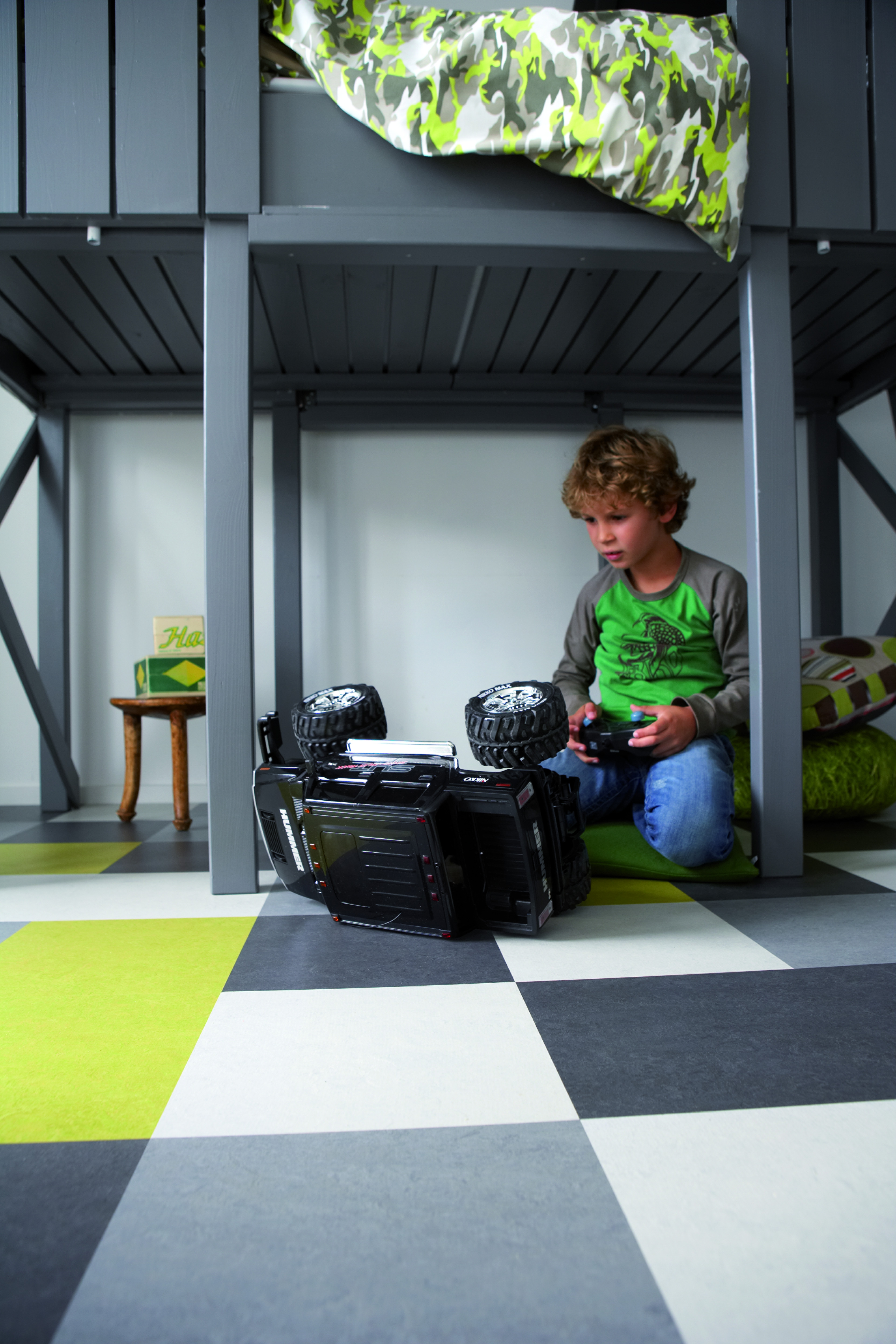 Linoleum i klikkvarianten Marmoleum Click.