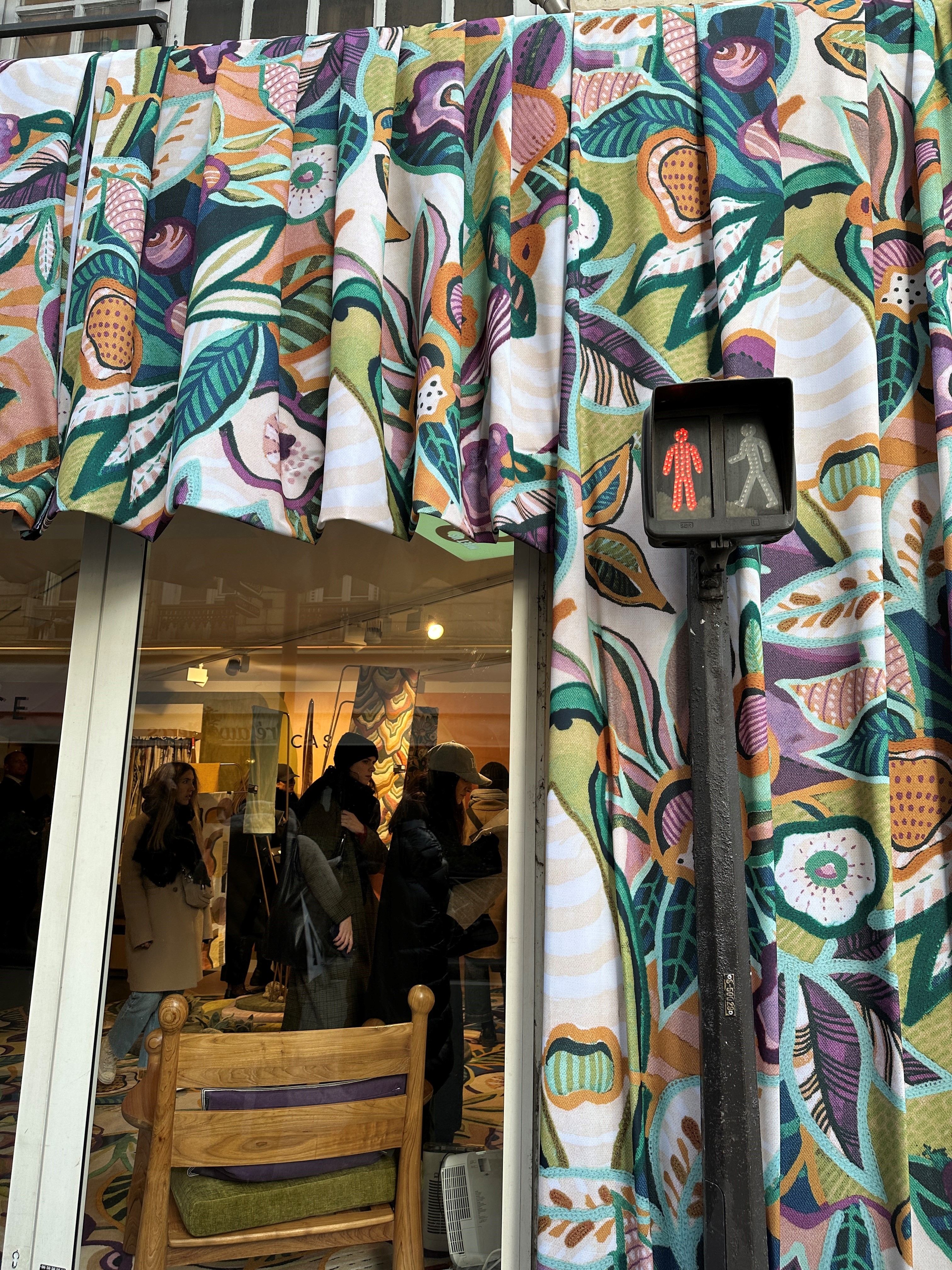 rød mann trafikklys tekstil farger