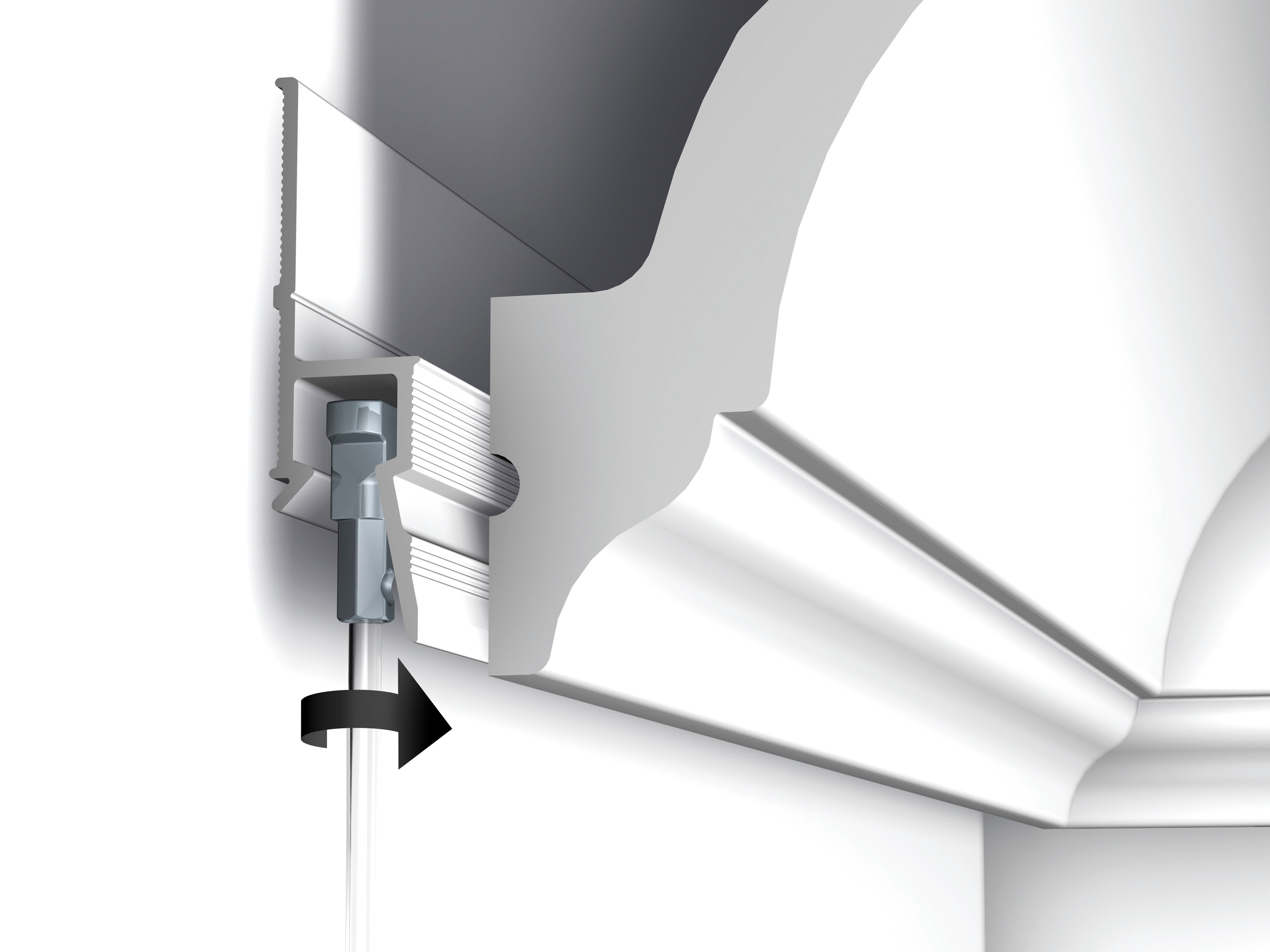 Bildeoppheng uten hull i veggen