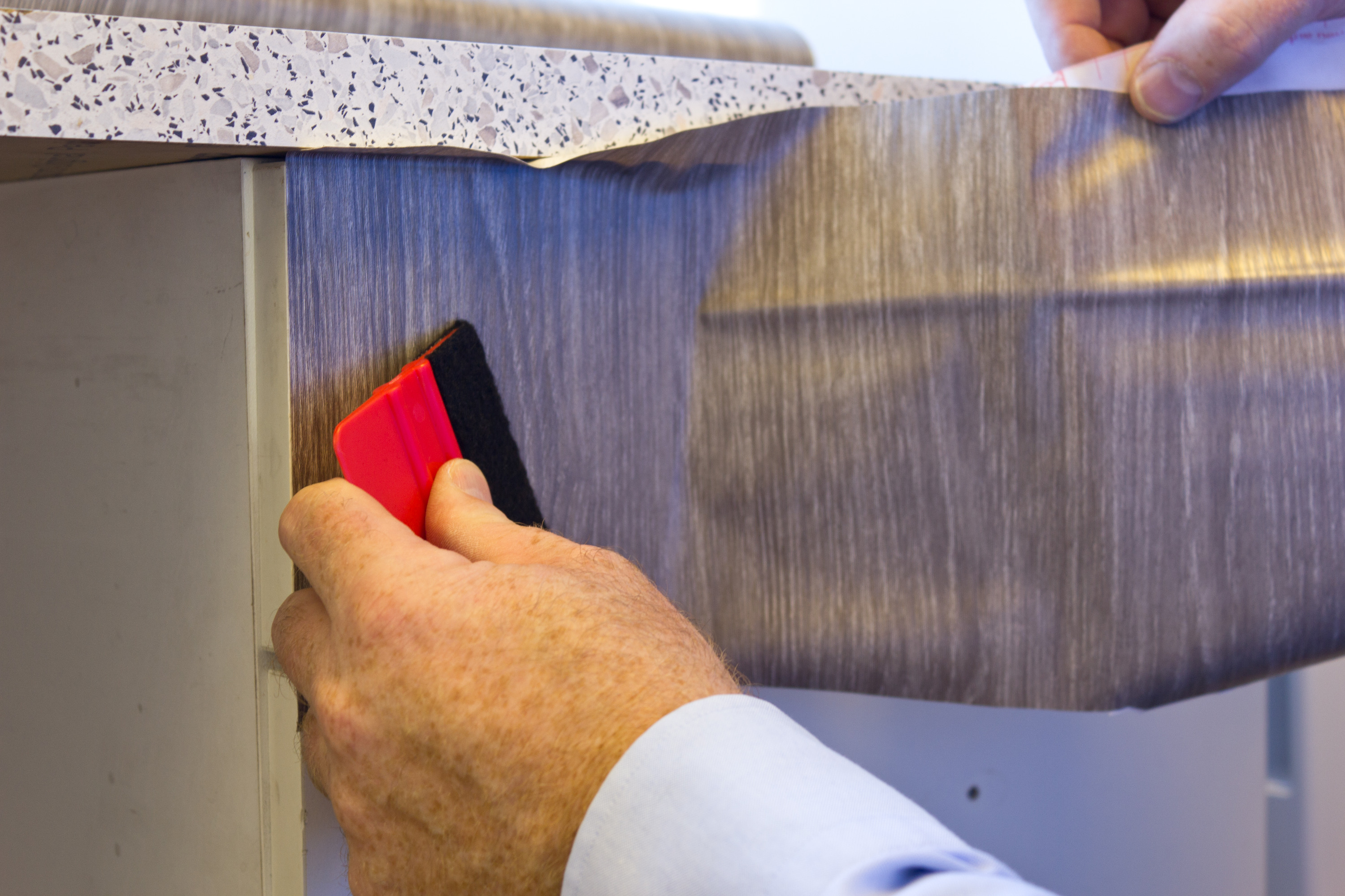 Feste folie på skuff