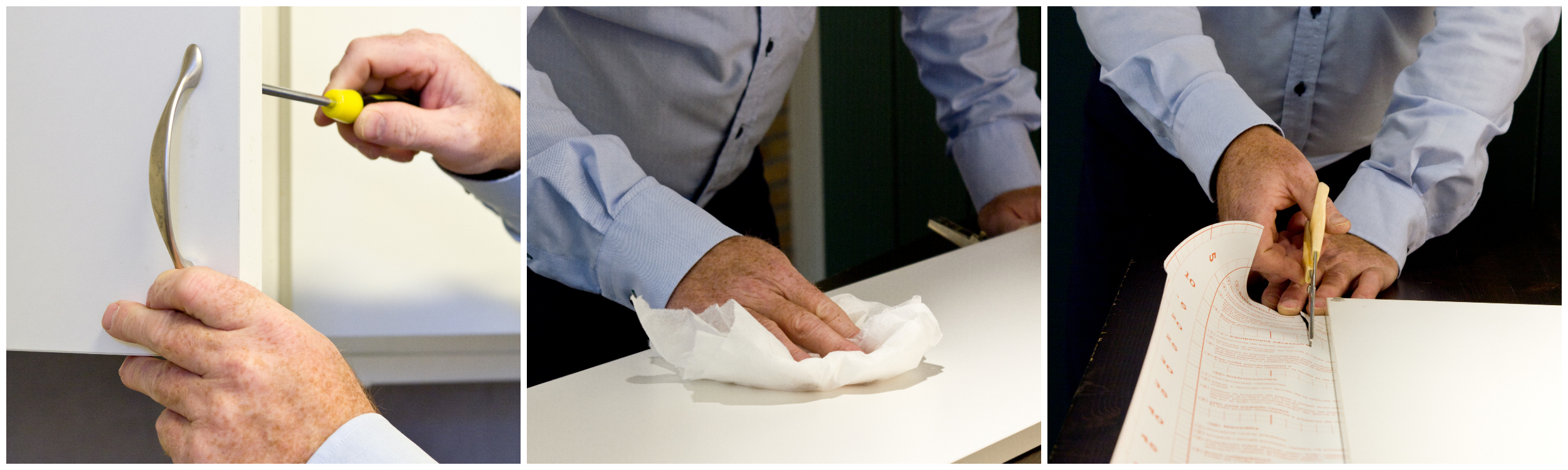 Designfolie på kjøkkenskap