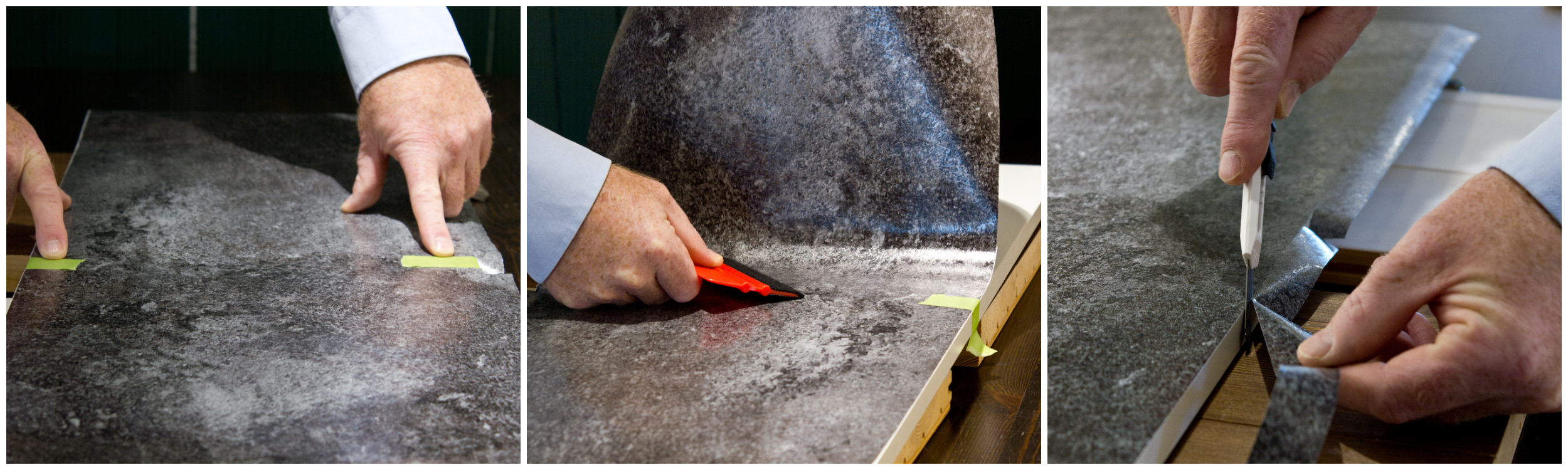 Designfolie på kjøkkenskap