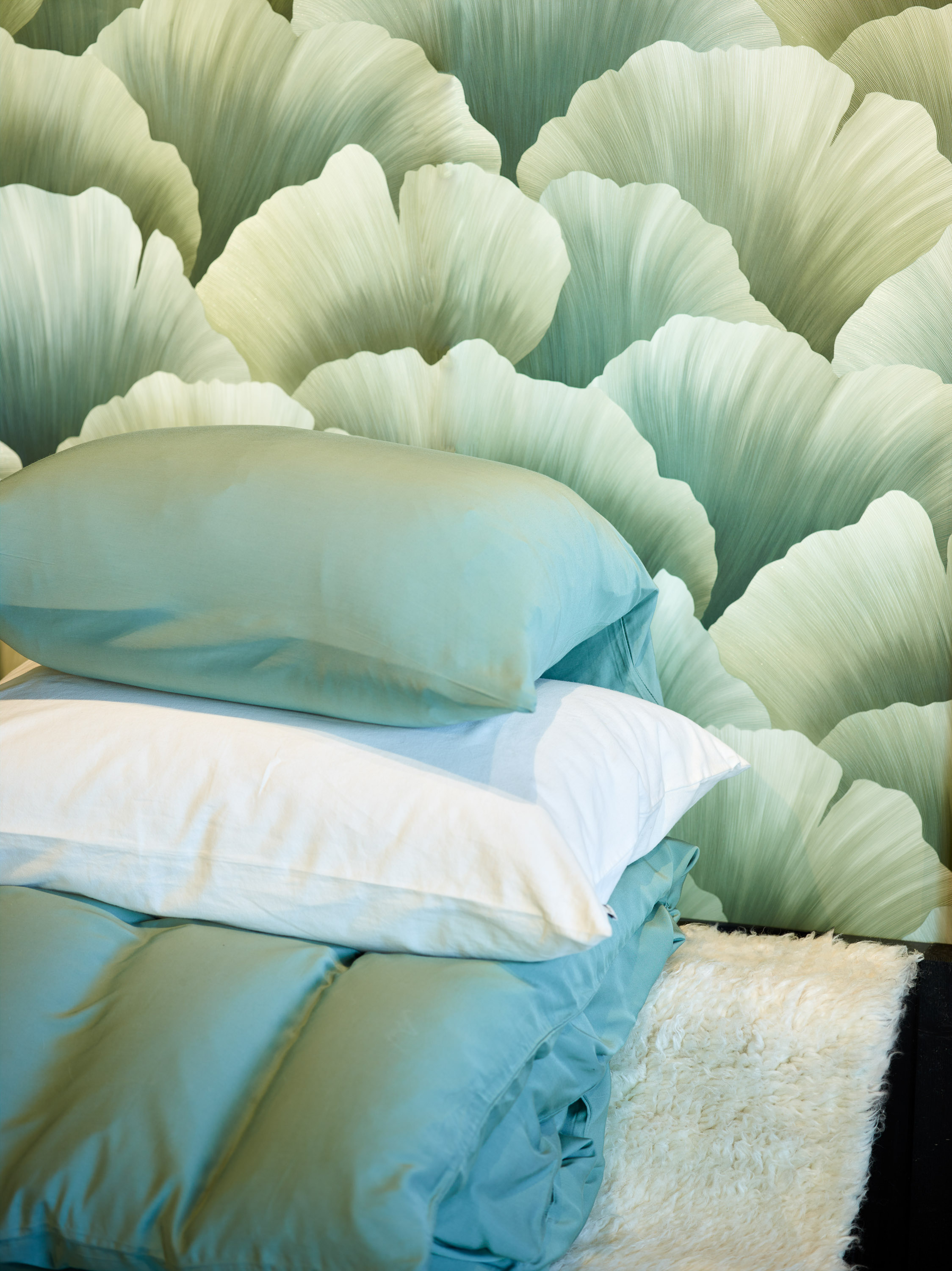 blågrønt interiør