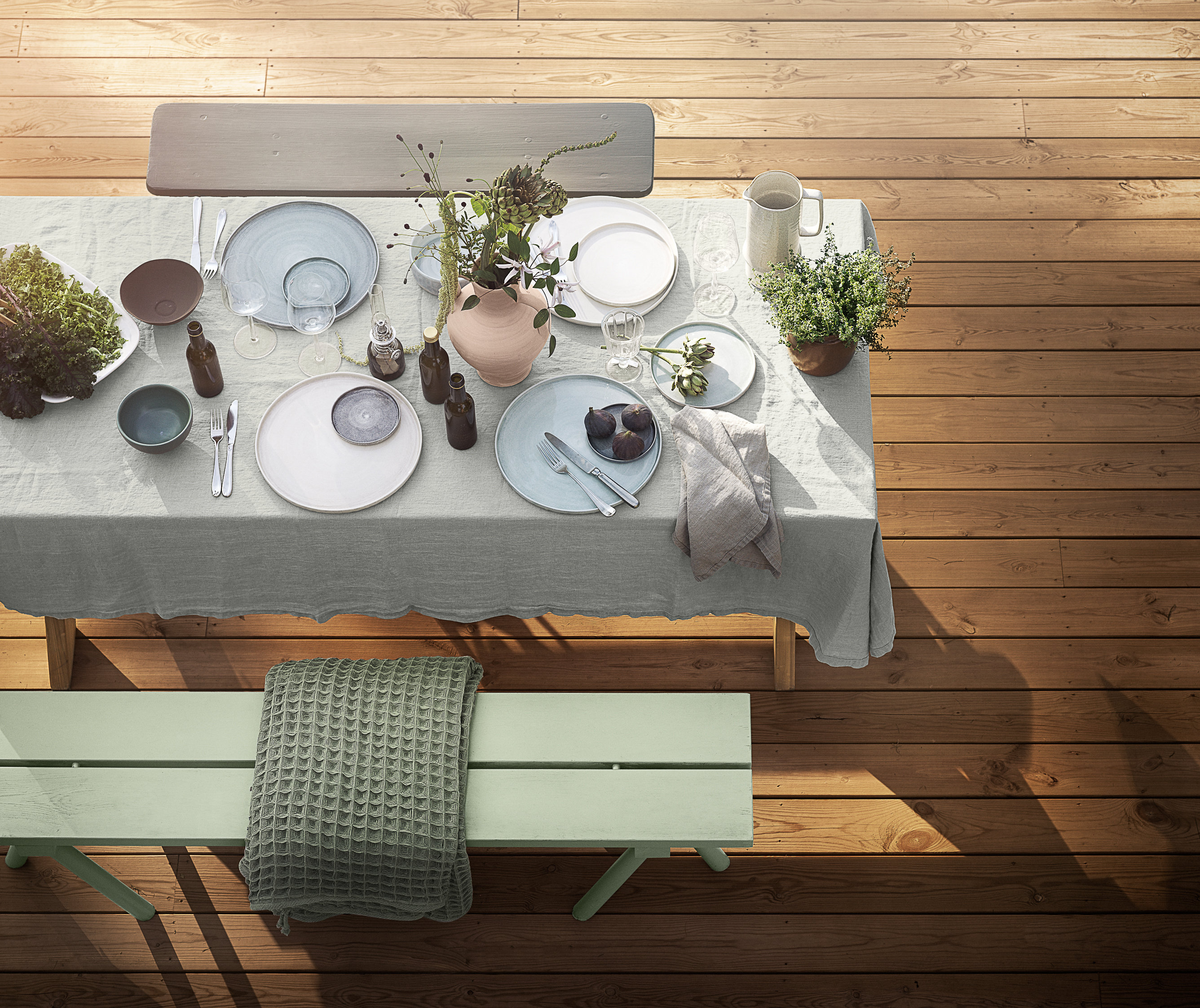 Eksklusiv trefinish med olje på terrassen