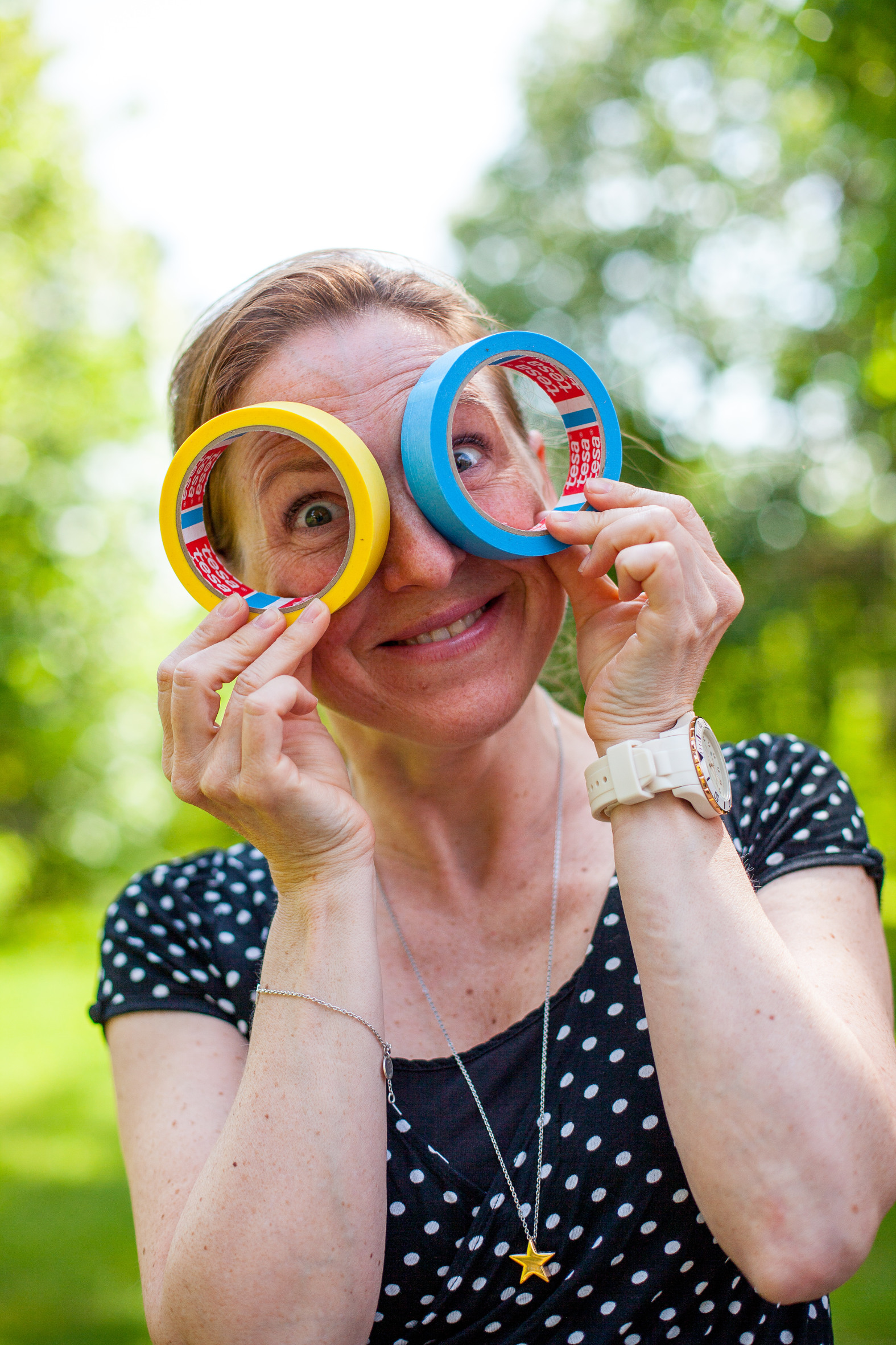 «HVER MANN SIN TAPE» – Nå har jeg lært at de ulike maskeringstapene er til forskjellig bruk, sier Elna. 