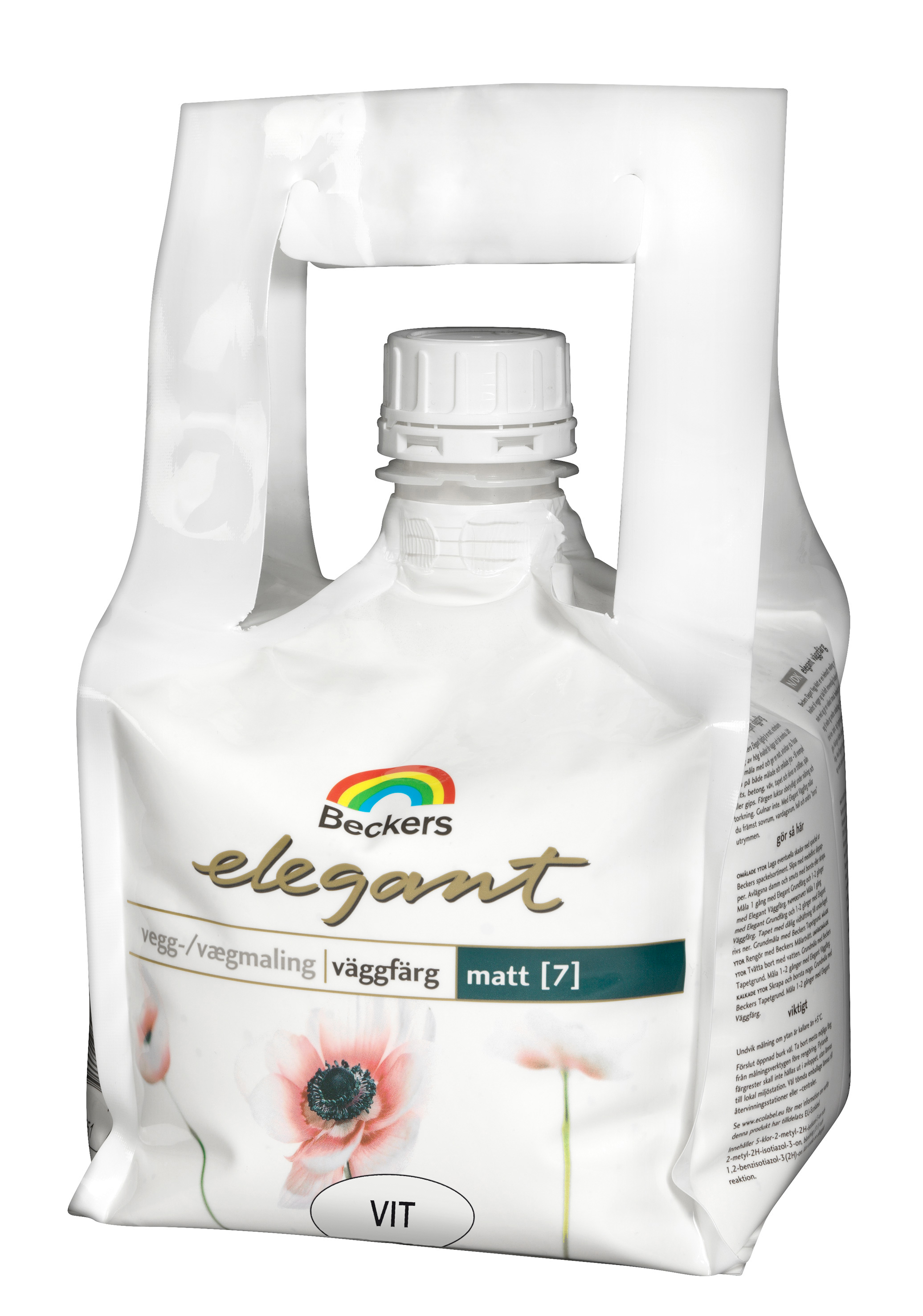 Posen beholder formen også som halvfull, og er enkel å håndtere. Til emballasjen brukes 60-70 prosent mindre plastmateriale, enn til et vanlig malingspann.