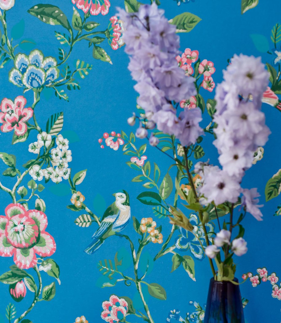 Blomstertapet i entreen