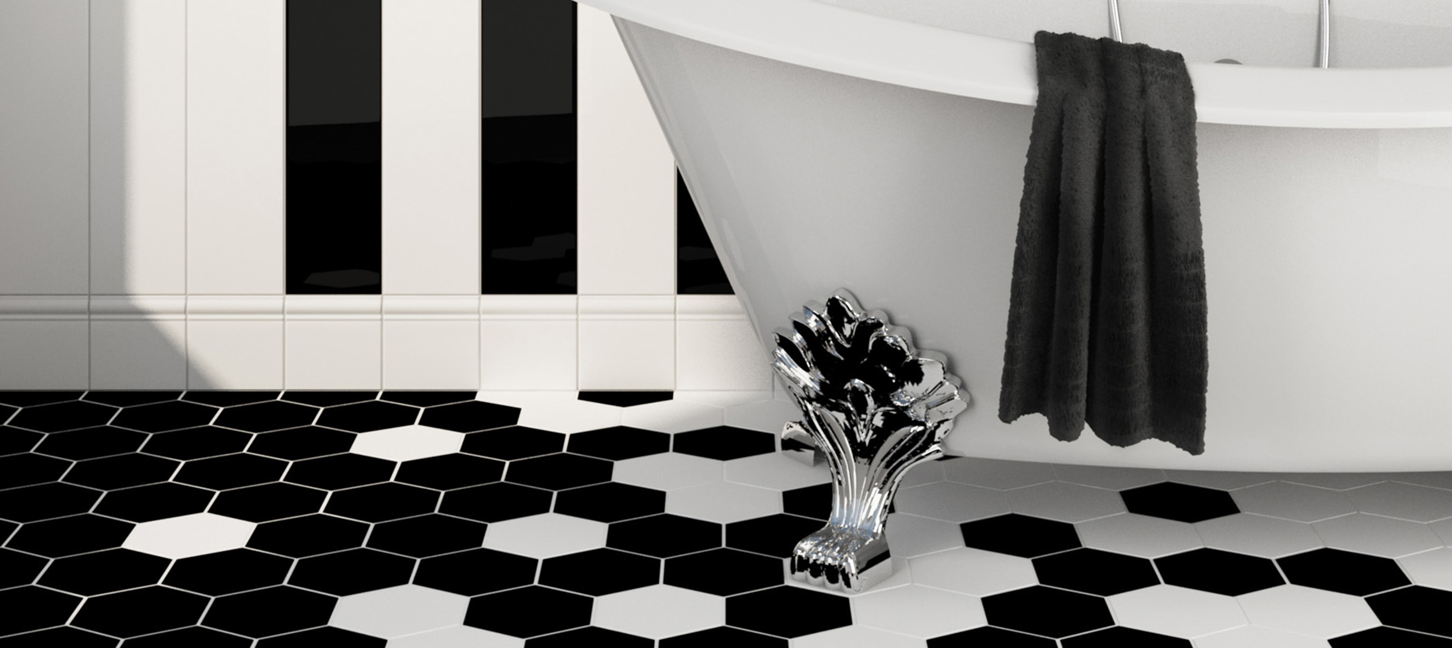 Sekskantede fliser slår an