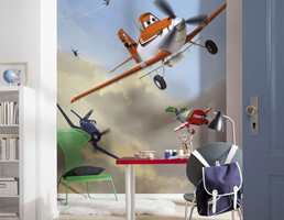 Nå kan du leve som i tapetkolleksjonen Disney Planes, med veggene dekorert med de sjarmerende flyene.  