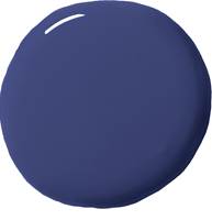 FARGE FOR FREMTIDEN: Pantone Color Institute mener deres nye farge «Pantone 17-3938 Very Peri» symboliserer modighet, tilstedeværelse, oppmuntring, personlighet, oppfinnsomhet og kreativitet. Her er fargen vist i en prøve fra Annie Sloan, Wall Paint Swatch, Napoleonic Blue.
