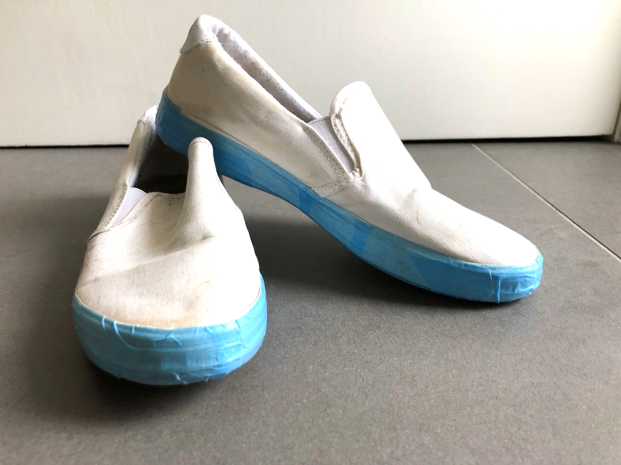 skosålen beskyttes med vannfast tape