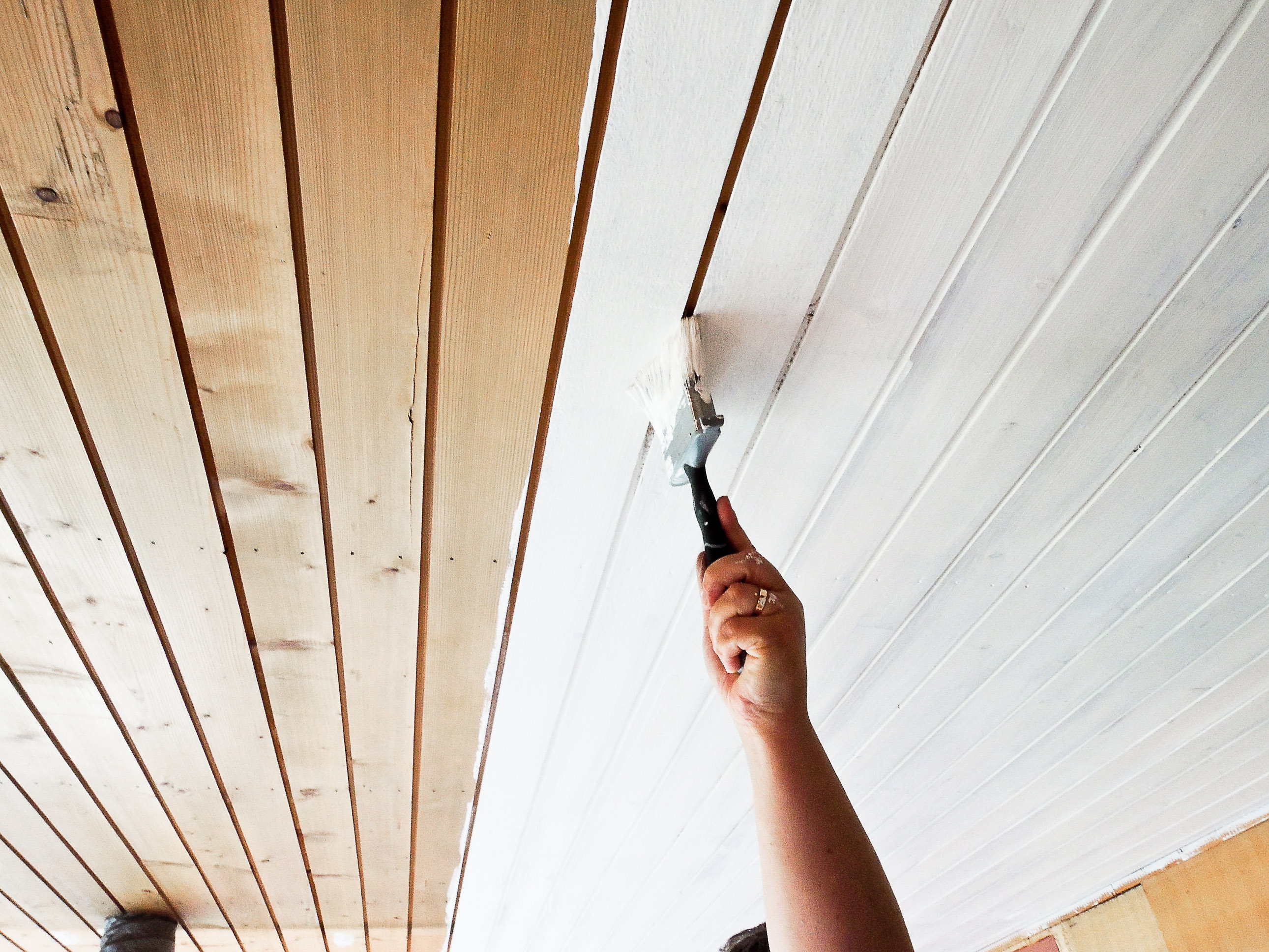 Mal paneltak med færrest mulig strøk