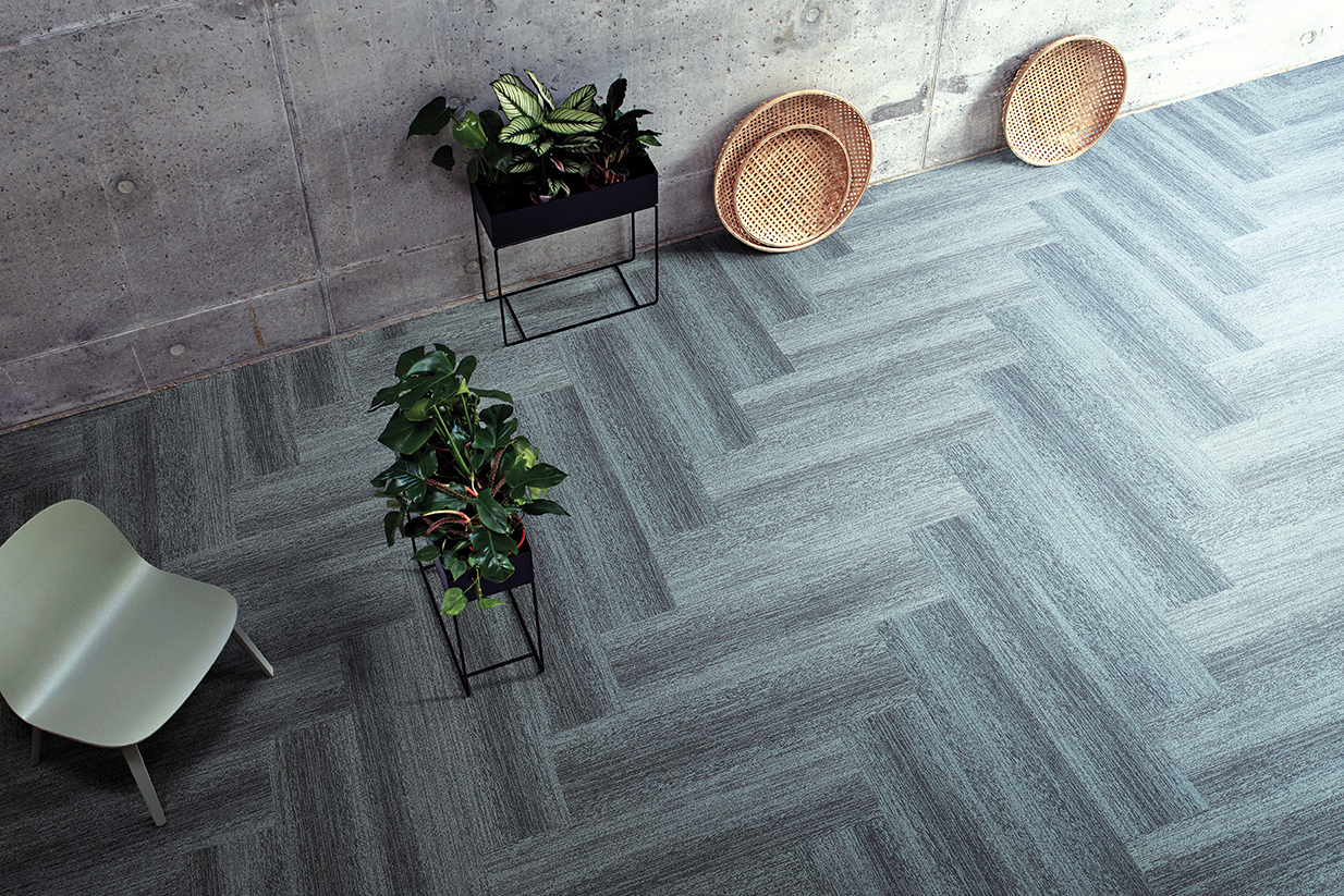 Teppefliser lagt i mønster