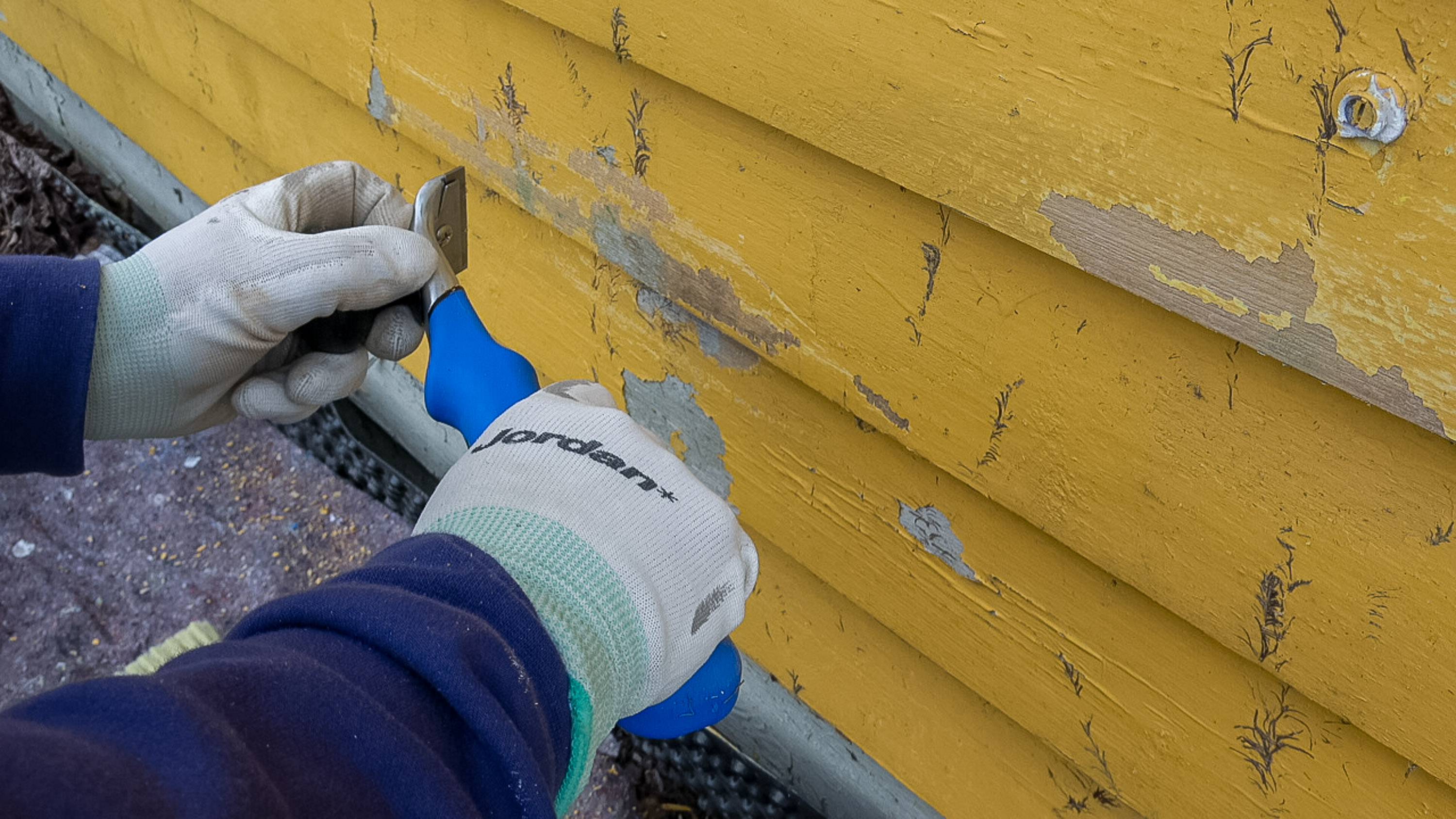 Flekkmaling av fasade