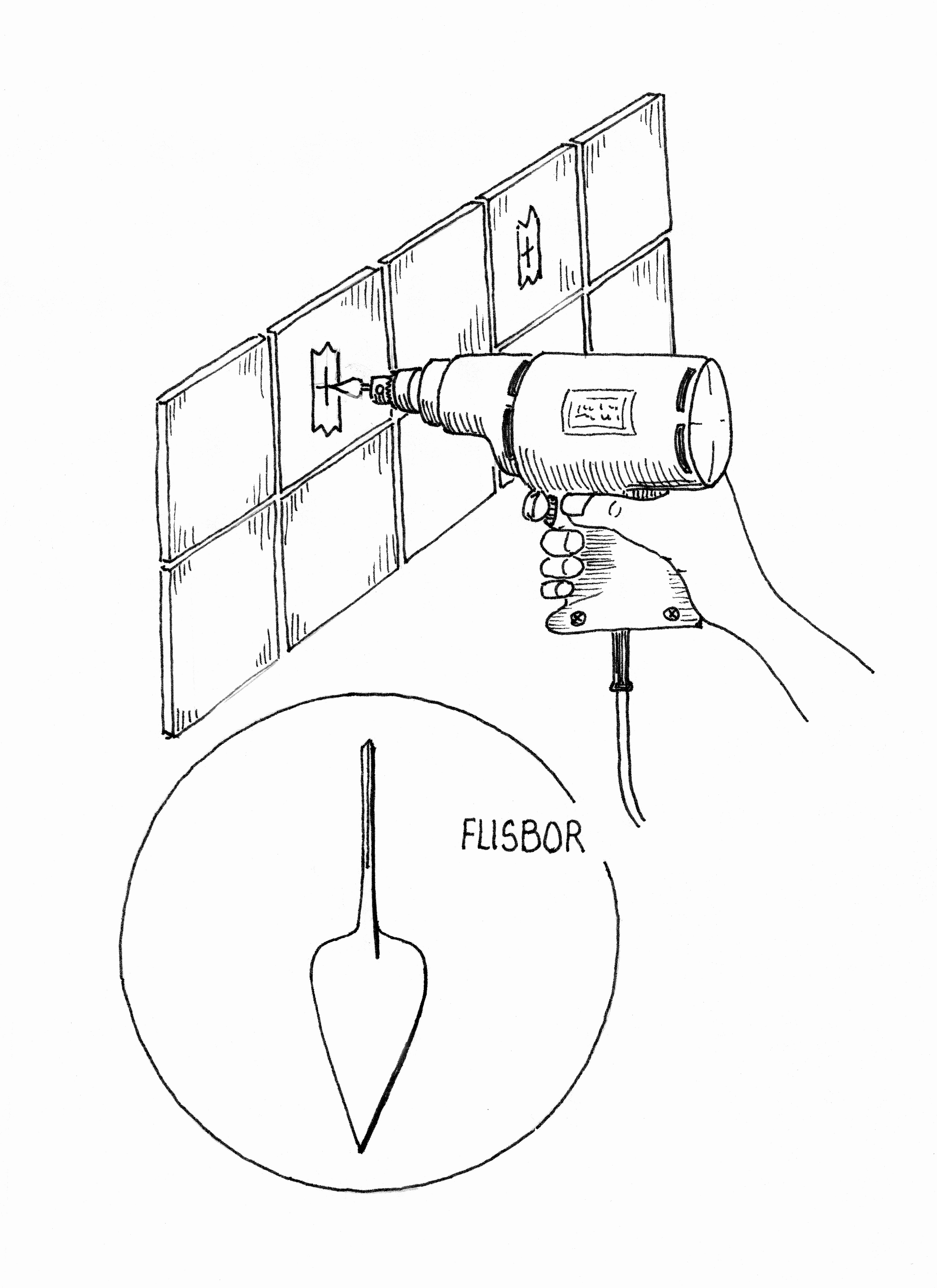 Hull og utskjæringer i fliser