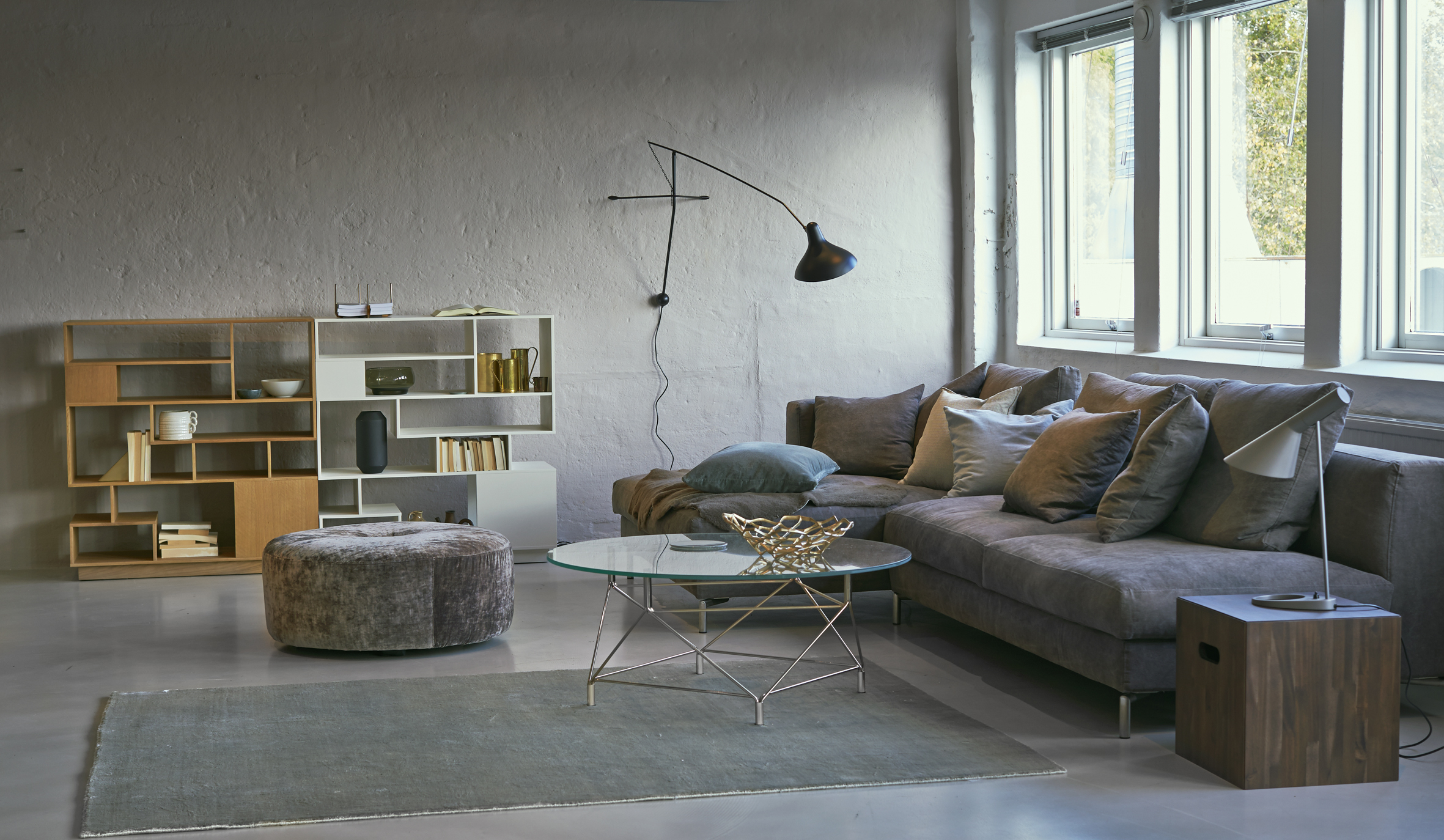 Unikt samspill mellom vegg og møbler